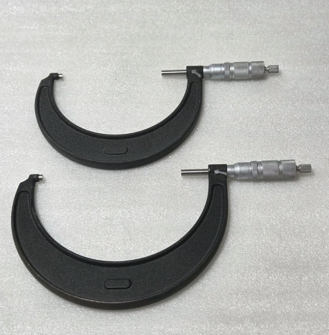 2 Pcs. Central Tool Co 4”-5” / 5" -6" Outside Micrometers 52RL /62RL Mechanical