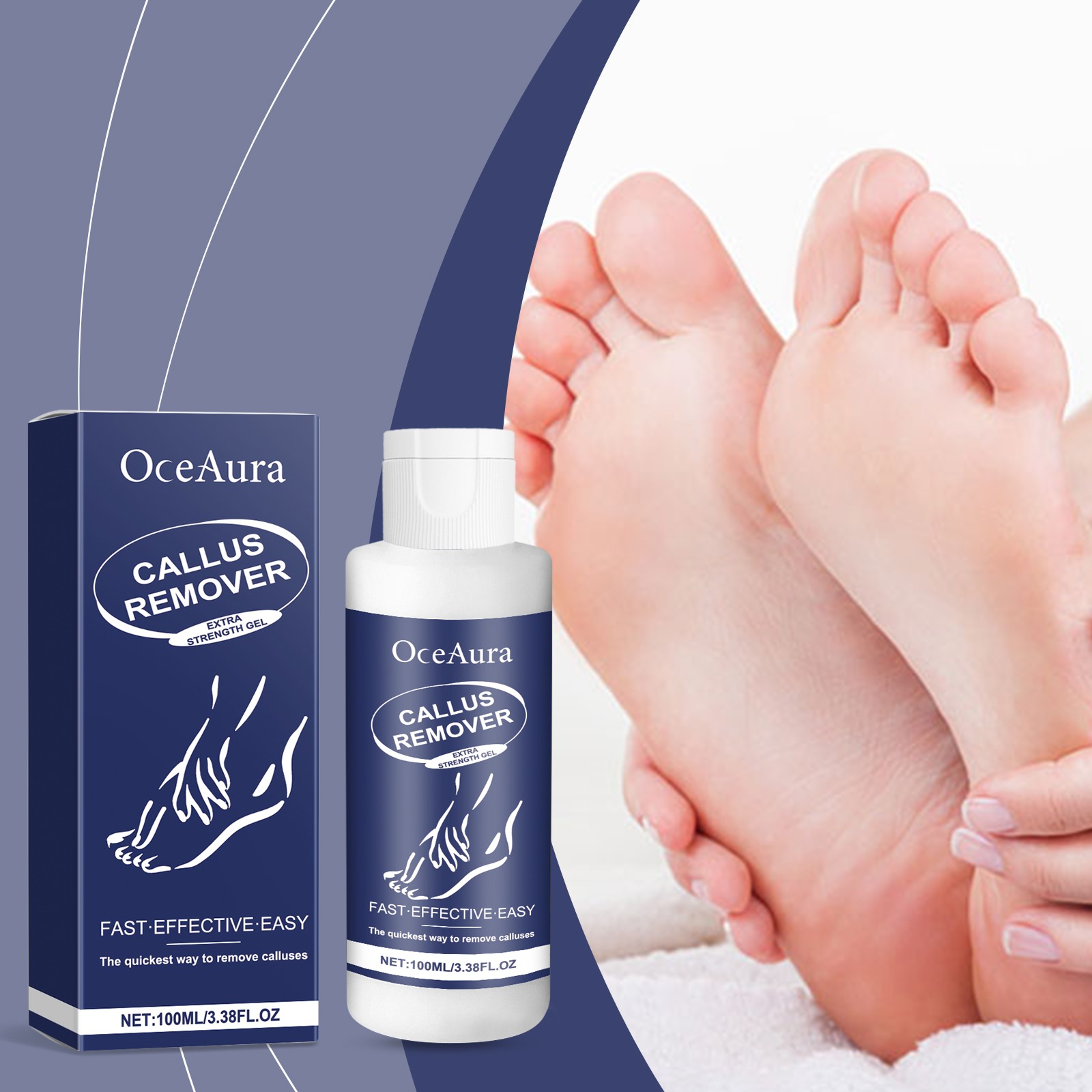 Foot Exfoliating Gel Callus Remover for Dry Feet Dead Skin Care Soft Smooth Feet