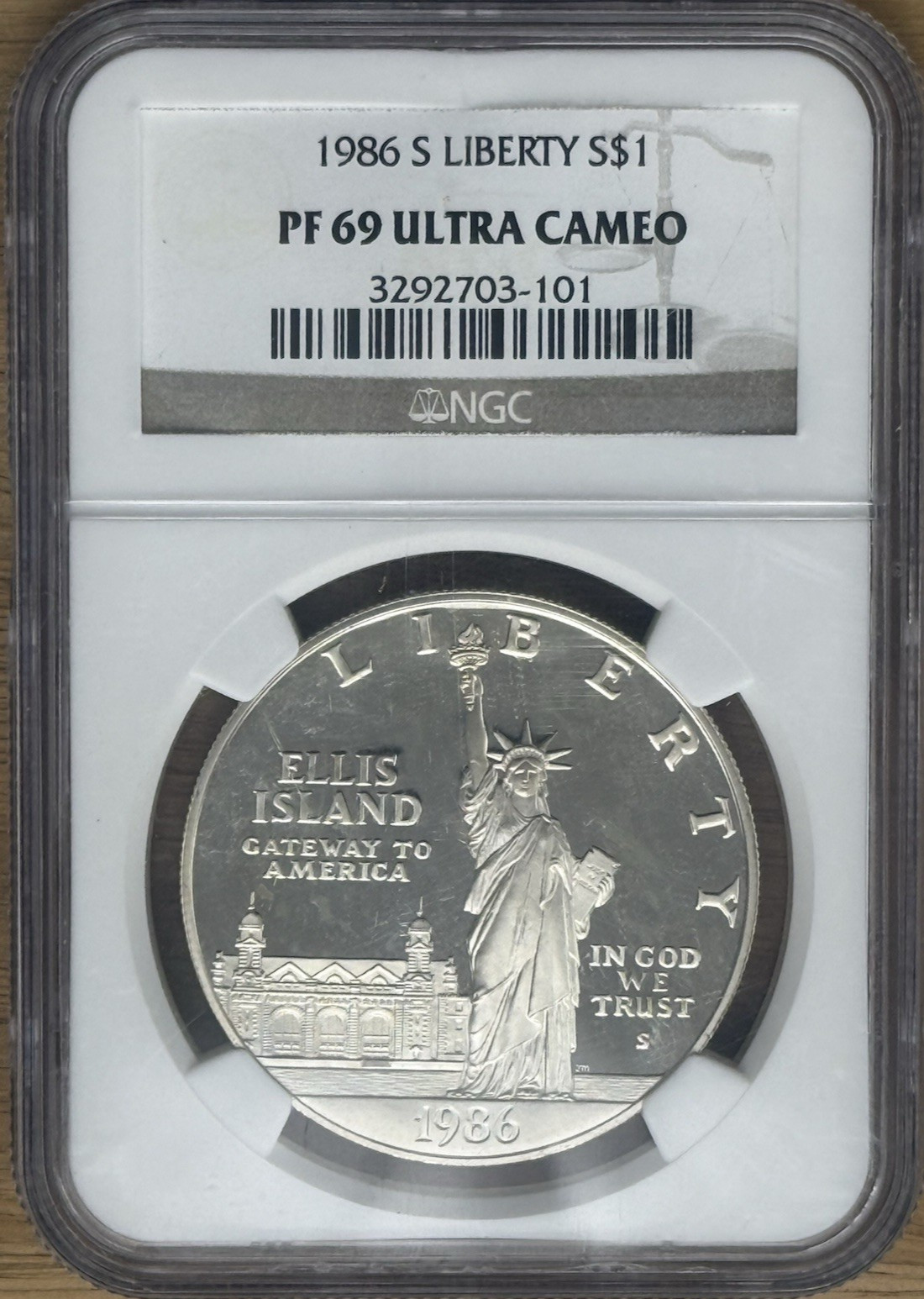 1986 S US Liberty Proof Silver Coin  NGC PF69 Ultra Cameo