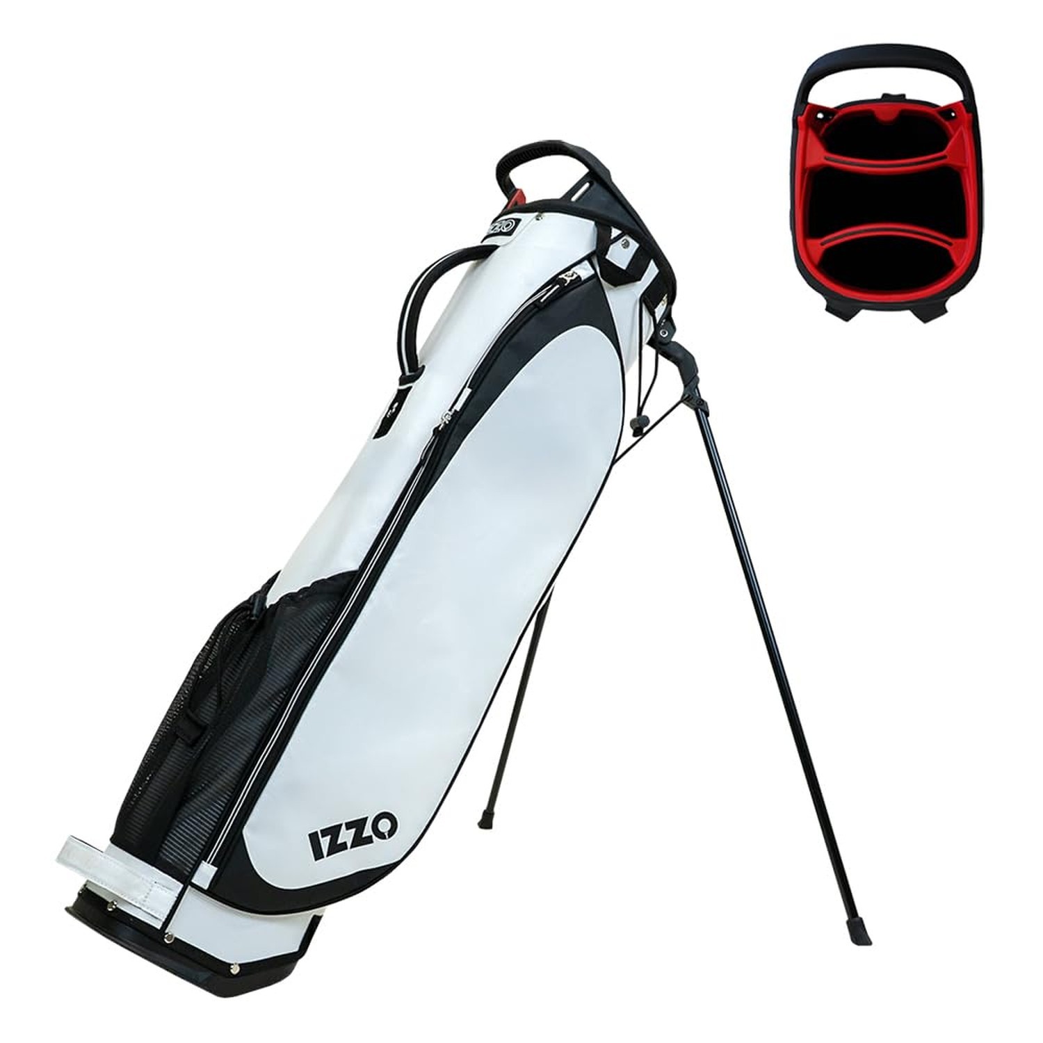 Izzo Quick 9 Golf Stand Bag White