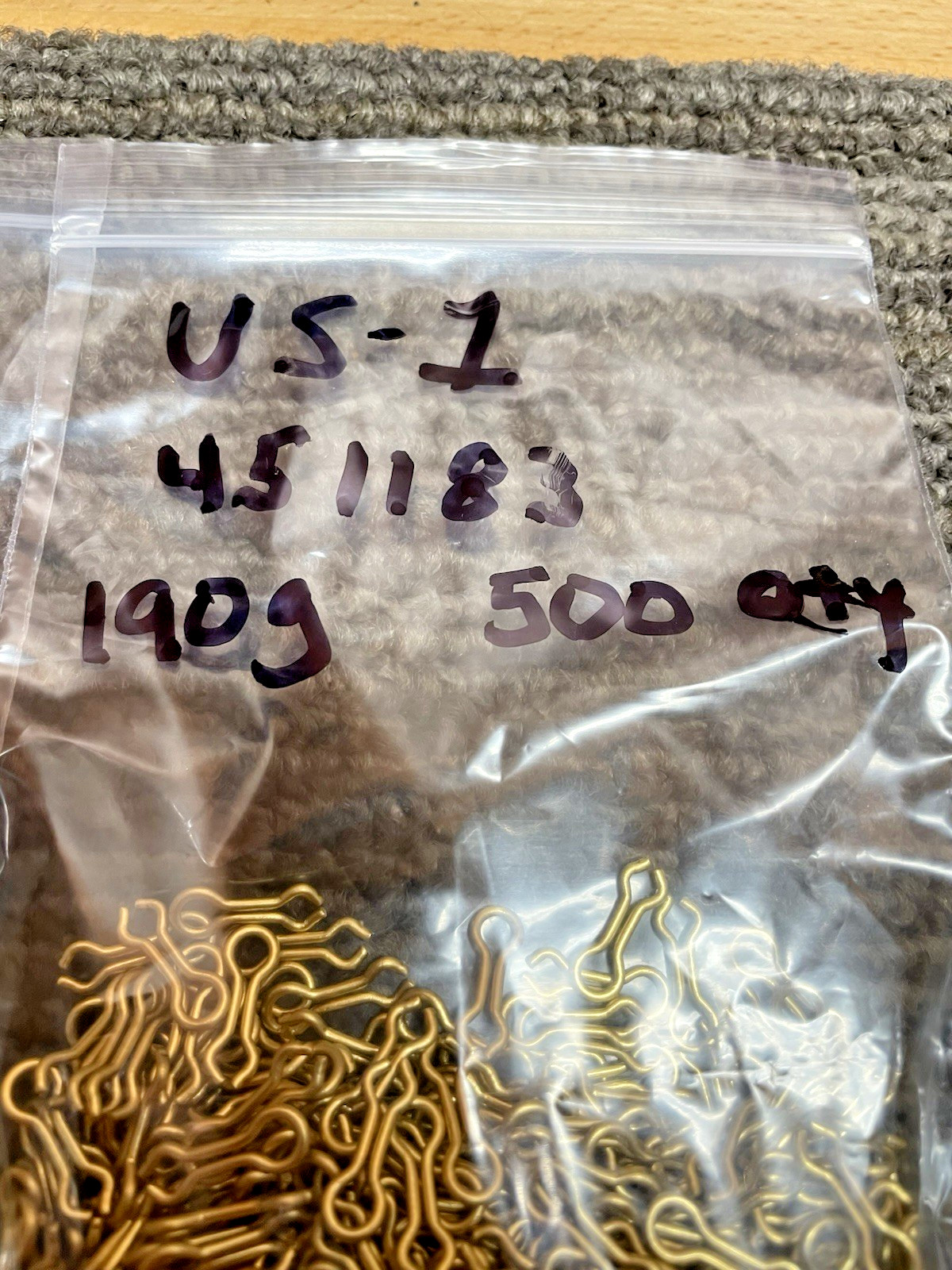 Quantity 500 US-1 Brass Sinker Eyelets for Sinkers