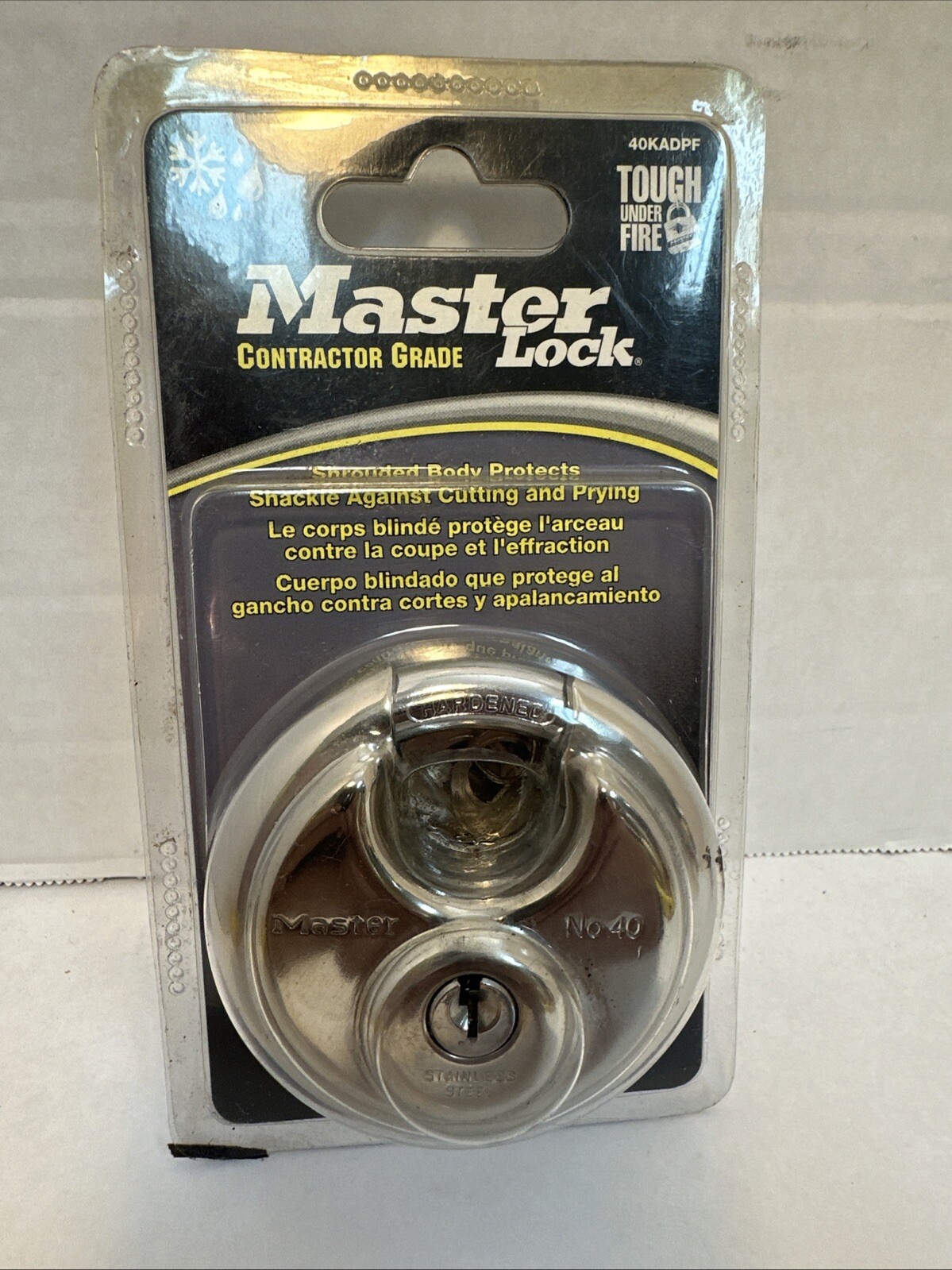 Master Lock 2-3/4in Wide Stainless Steel Discus Padlock Cut Resistant New