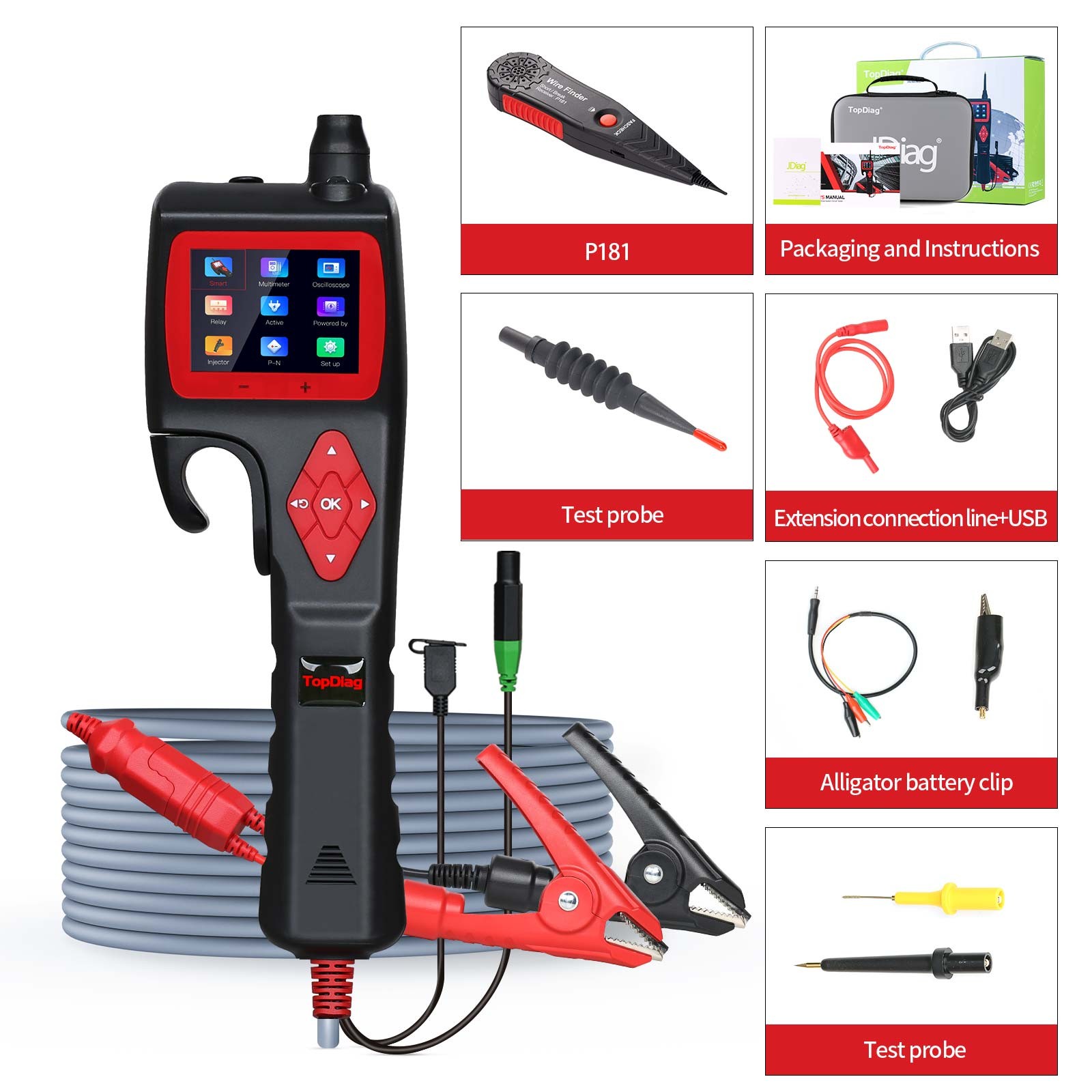 TOPDIAG P200 SMART HOOK Powerful Pr-obe Circuit Electronic Tester Analyzer TOOL