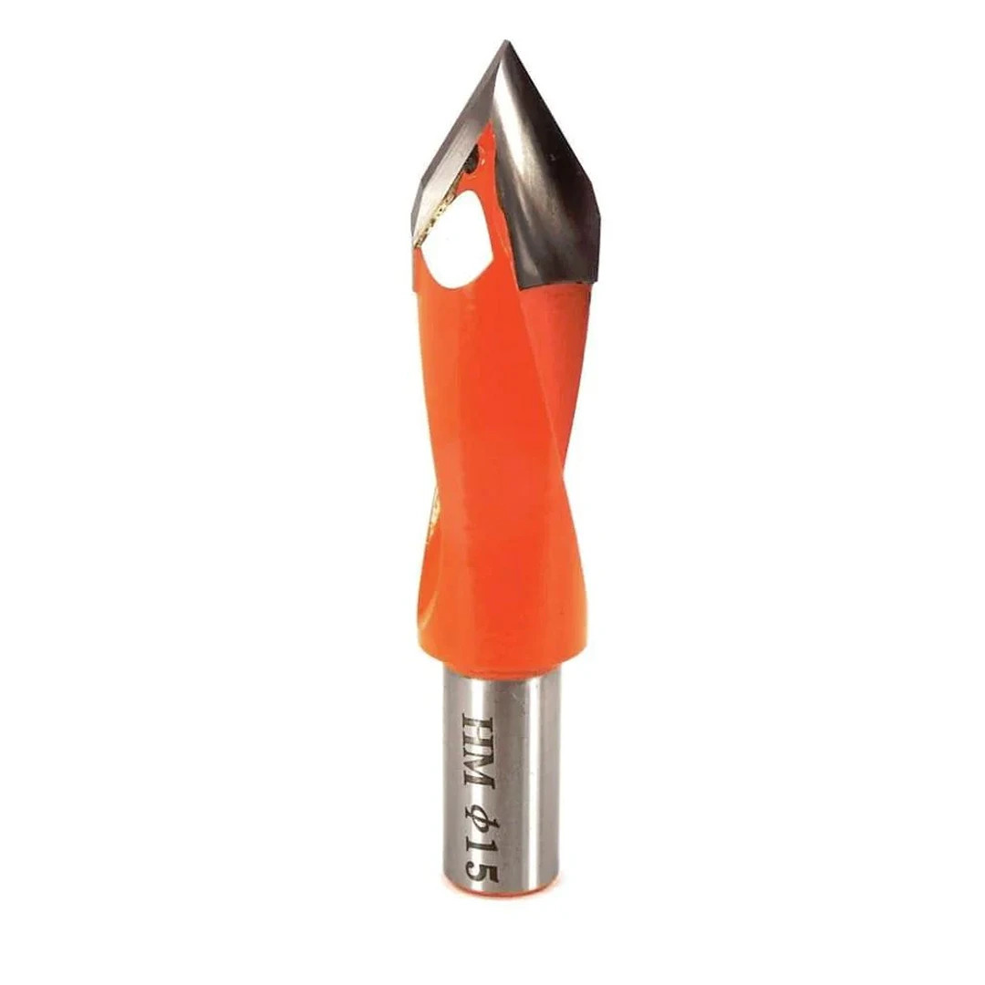 Whiteside DT15-70LH Left Hand V-Point Dowel Drill 15mmCD, 70mmOAL