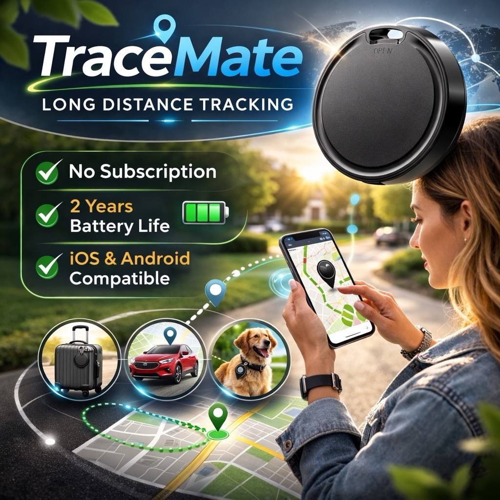 TraceMate GPS Tracker   For iOS And Android . Waterproof No Monthly Fees