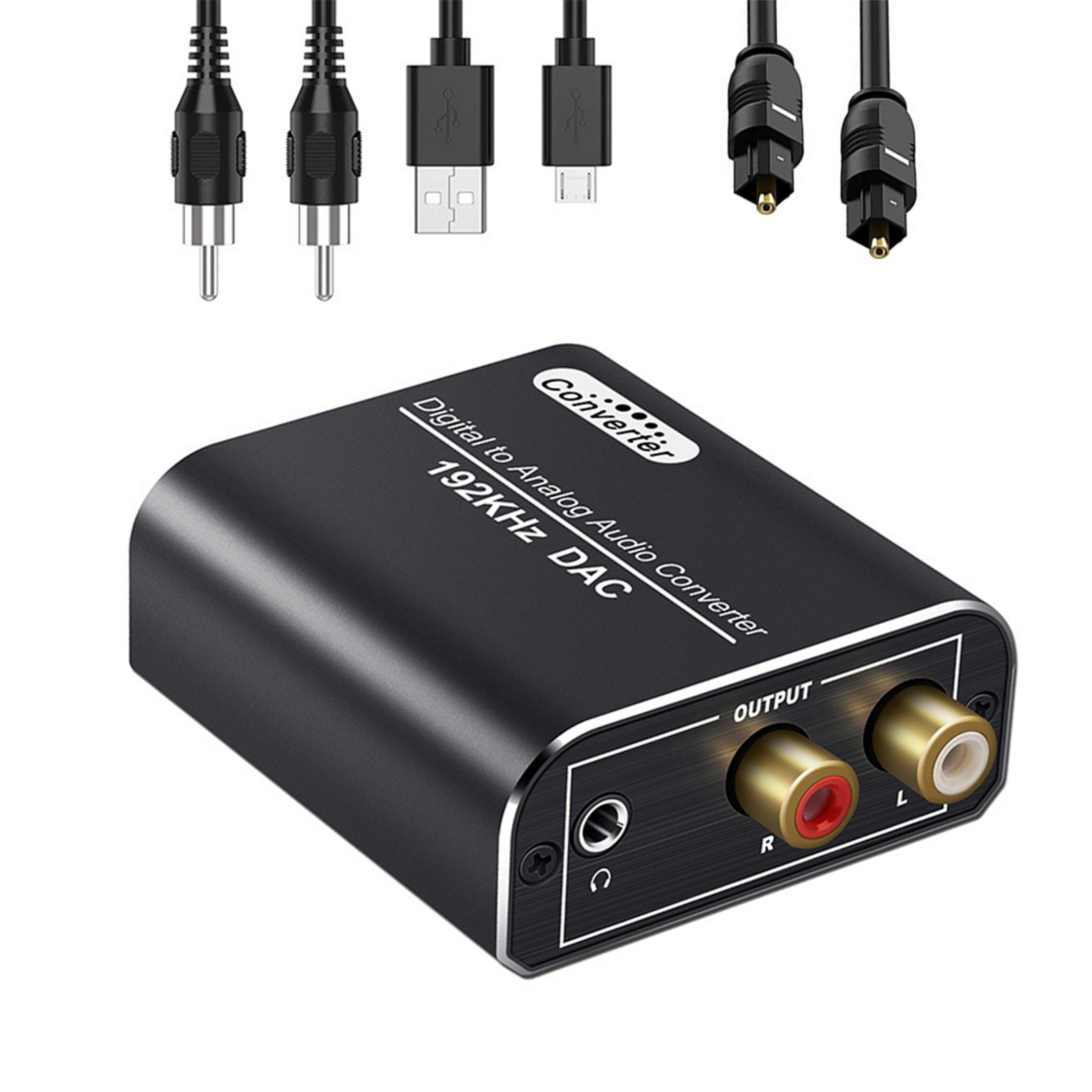 Portable Digital Audio Converter SPDIF Optical to Analog RCA Housing Plug & Play