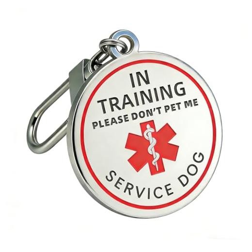 Service Dog in Training Tag for Harness, ID Tag Easily Small In Training (Tag)