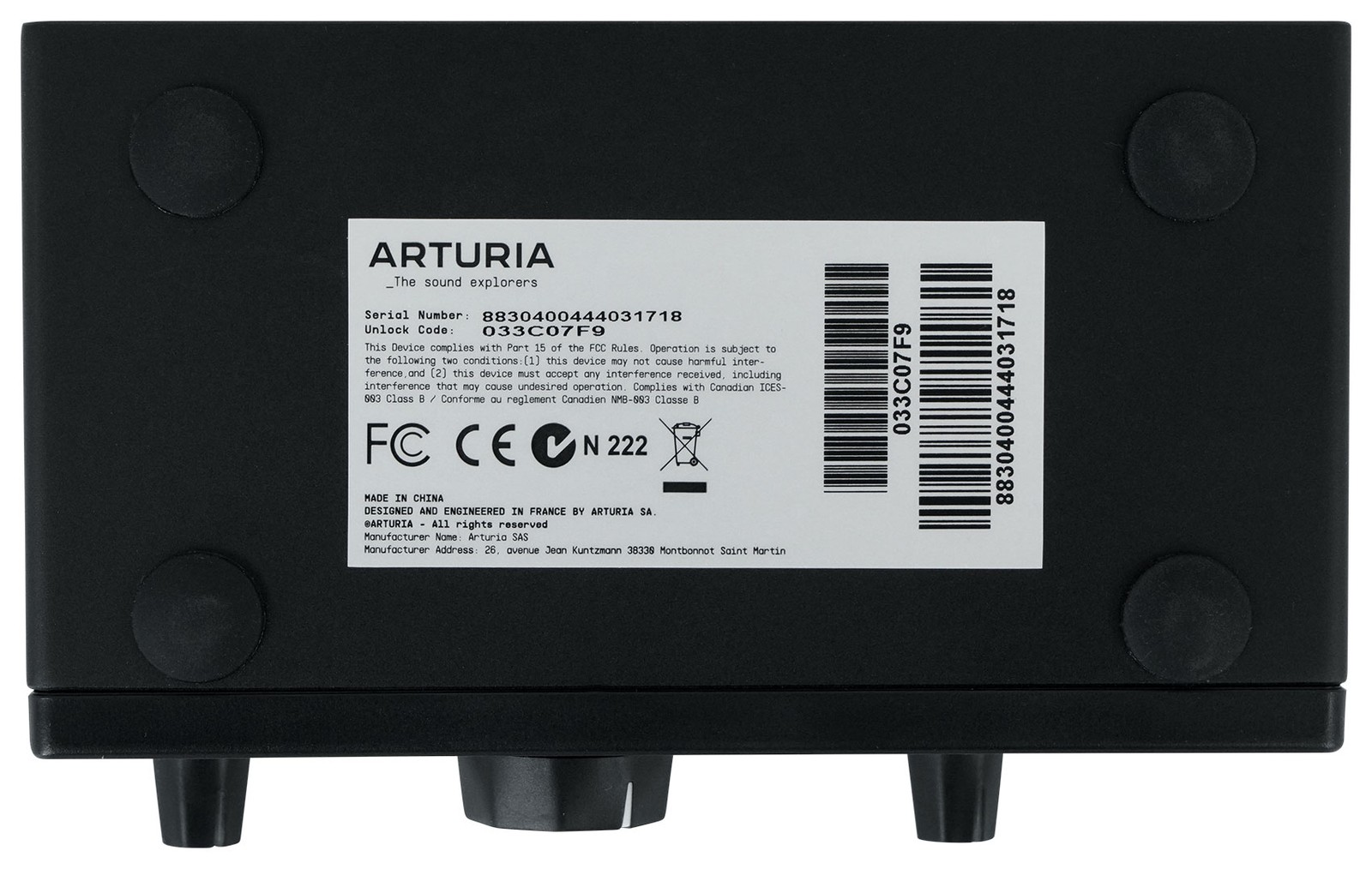 Arturia Minifuse 1 Black Portable Solo Audio USB Recording Interface+Software