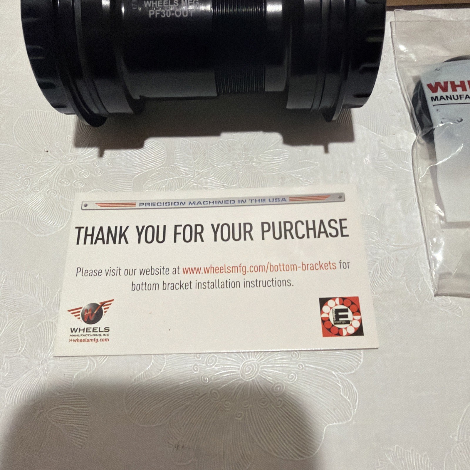 Wheels MFG PF30 to Shimano BB W/ Angular Contact Bearings 24mm Compatible
