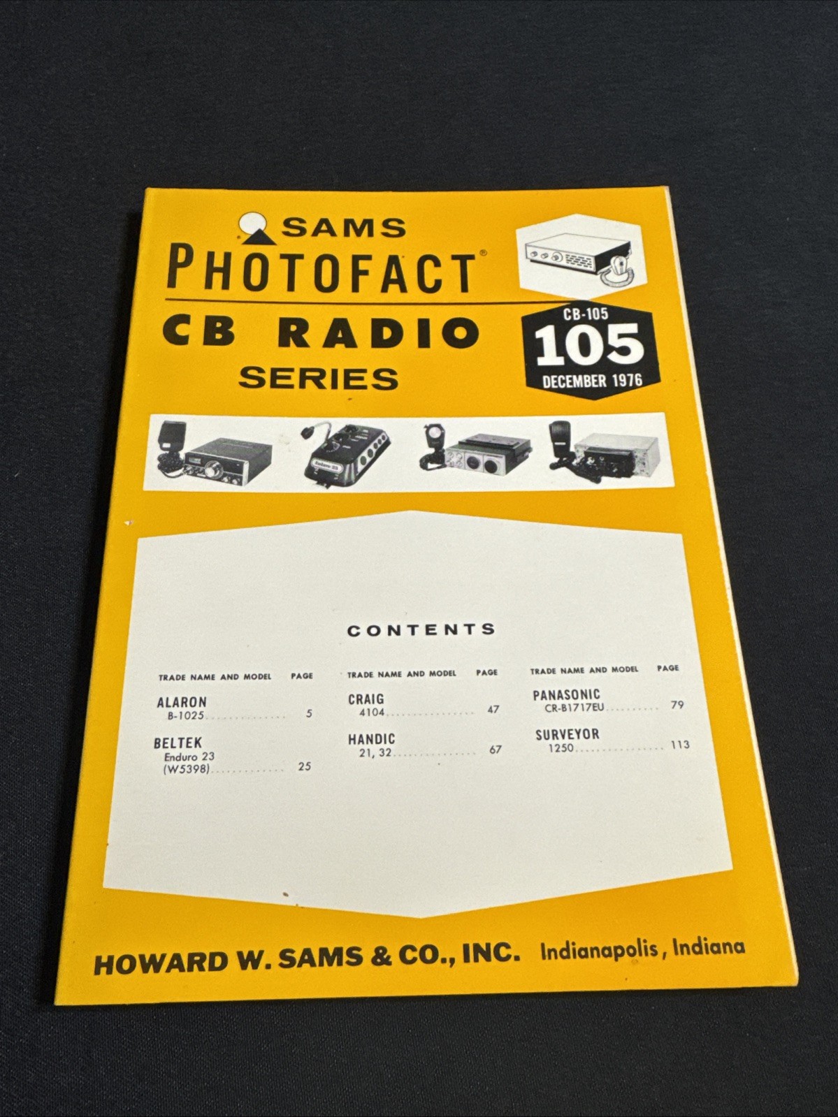 SAMS Photofact CB Radio Series Manual CB 105 December 1976