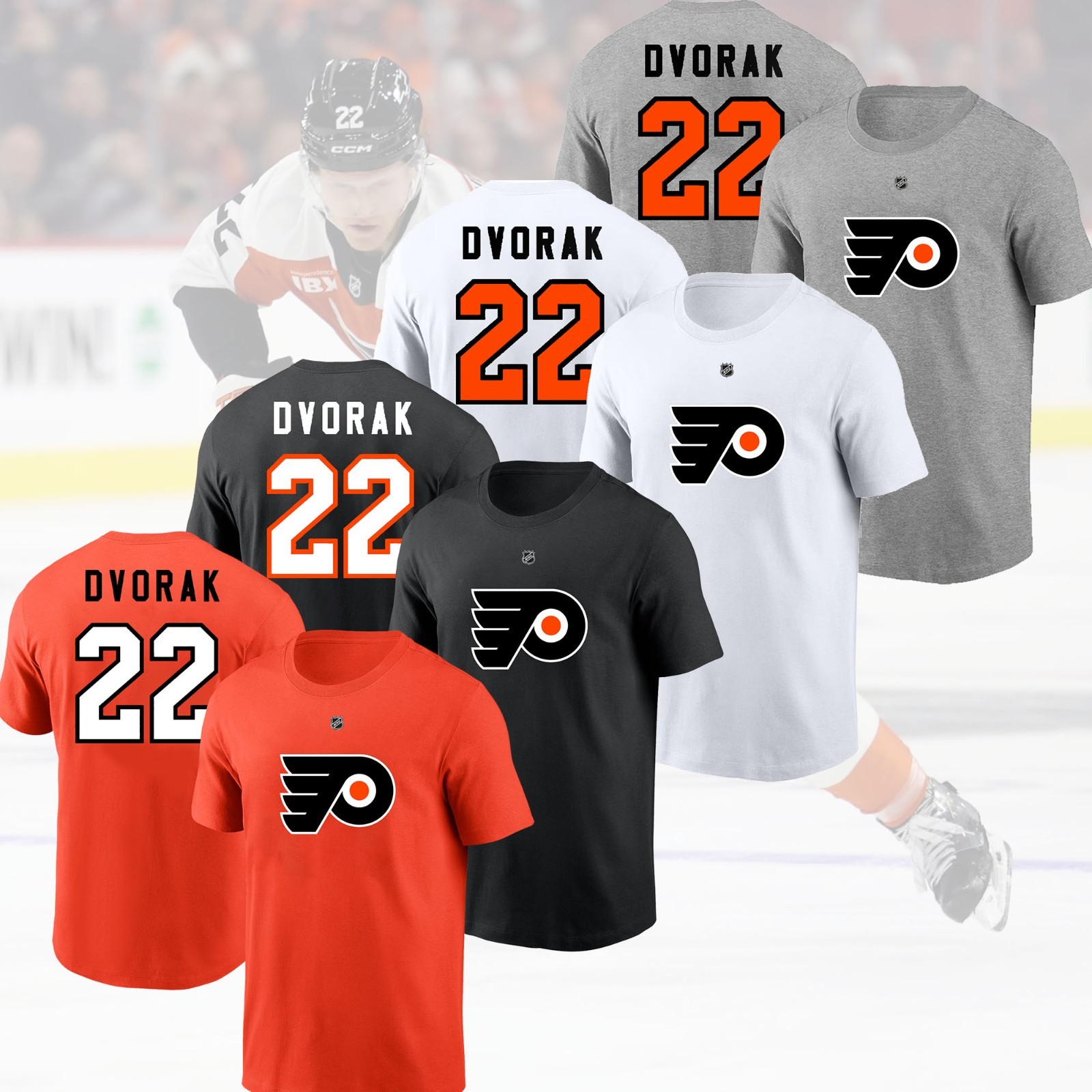 SALE HOT! Christian Dvorak #22 Philadelphia Flyers 2025 Name & Number For Fans