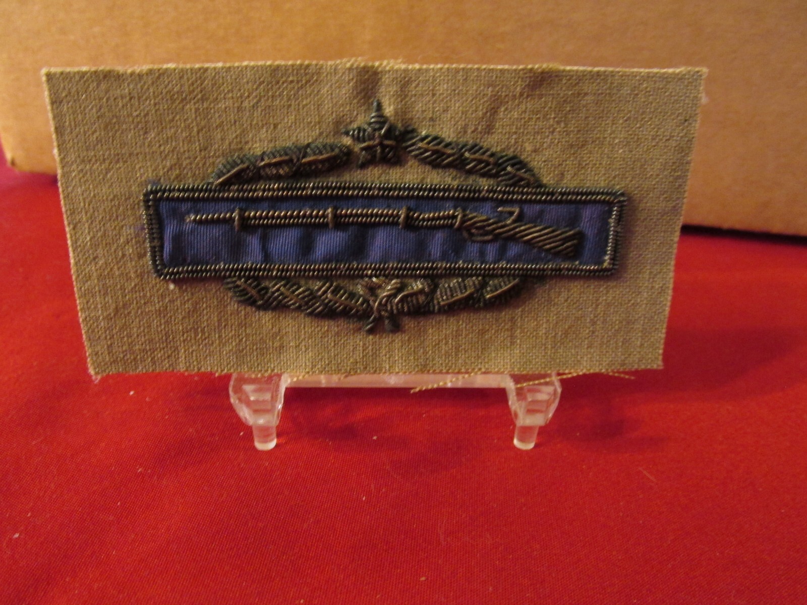 WWII US Army CIB Combat Infantry Badge Bullion Patch 2nd Award STUNNING #4