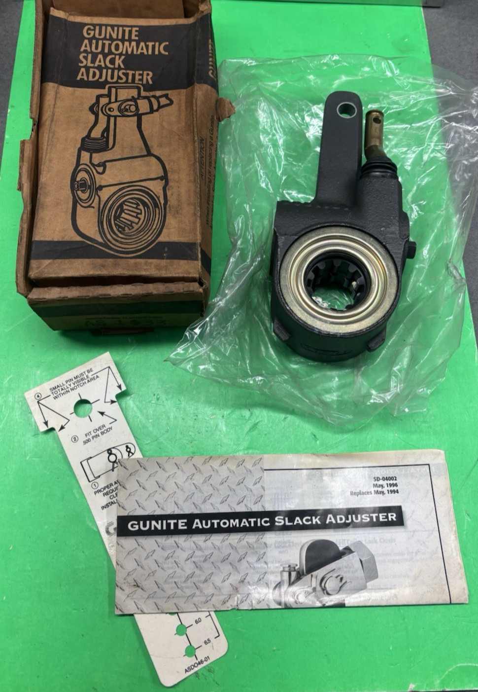 NEW GUNITE AS1033 AUTOMATIC SLACK ADJUSTER 10 SPLINES AS 1033🛑FREE SHIPPING🛑