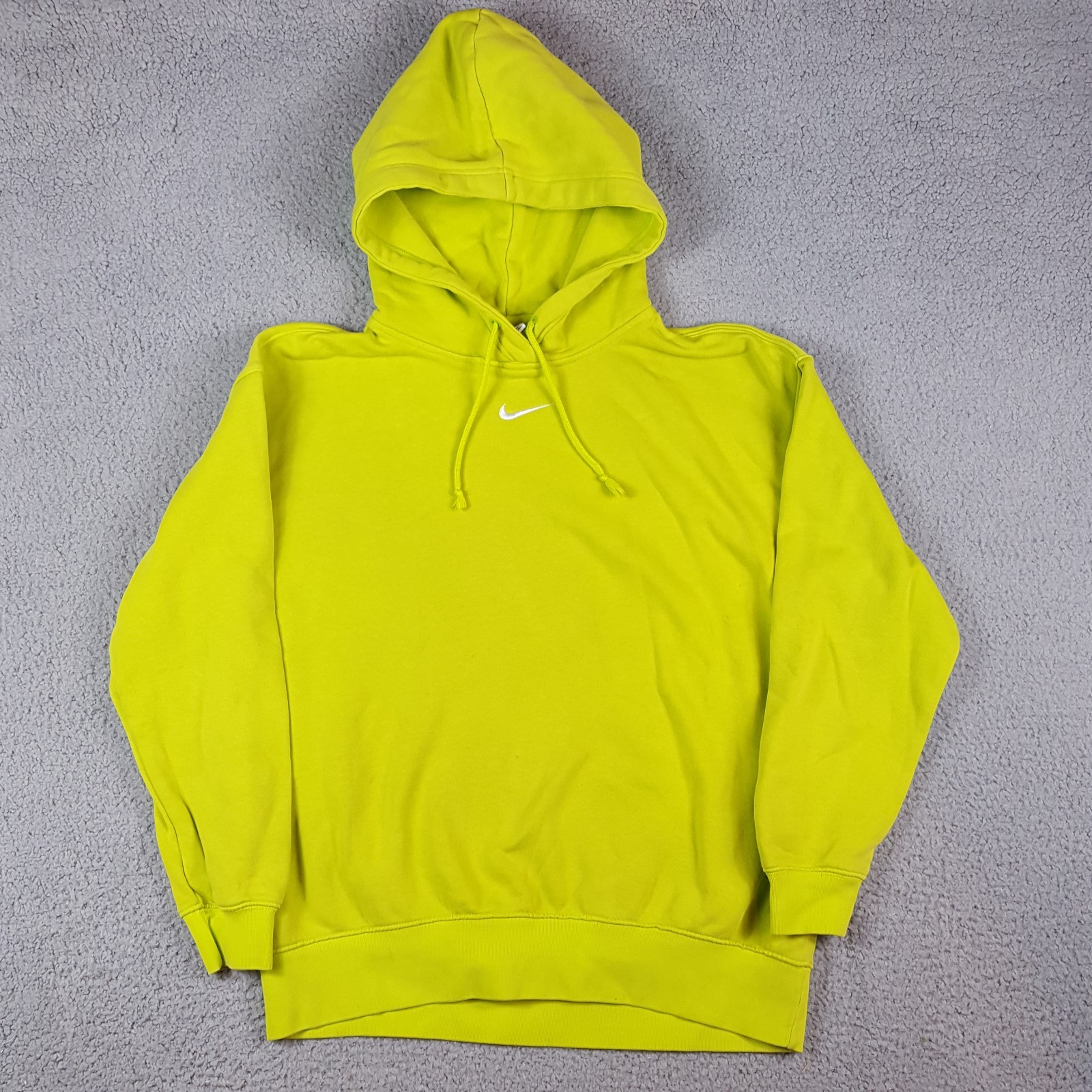 Nike Center Swoosh Logo Oversized Green Size S Hoodie Sweatshirt Hooded Pullover