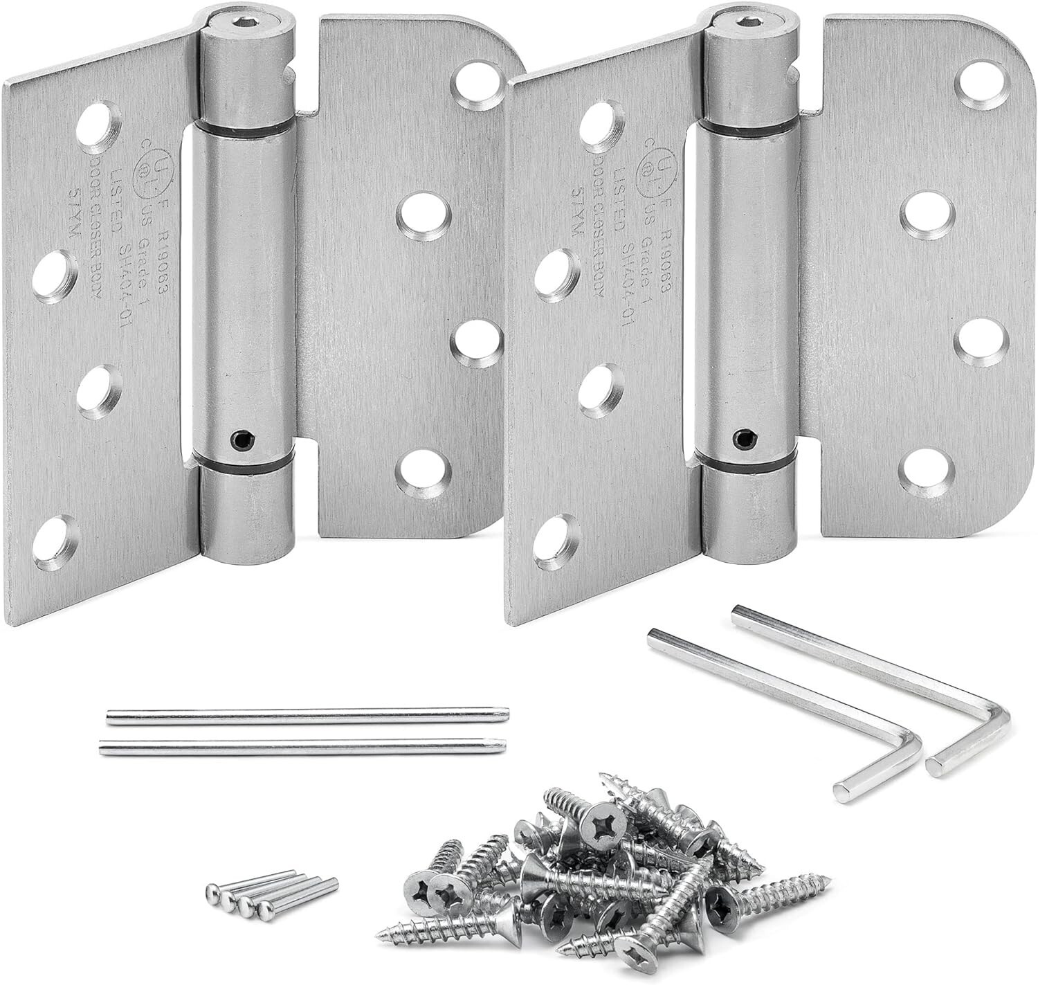 Vantage Point Spring Door Hinges Stainless Steel SH404-01 48022 SATIN NICKEL