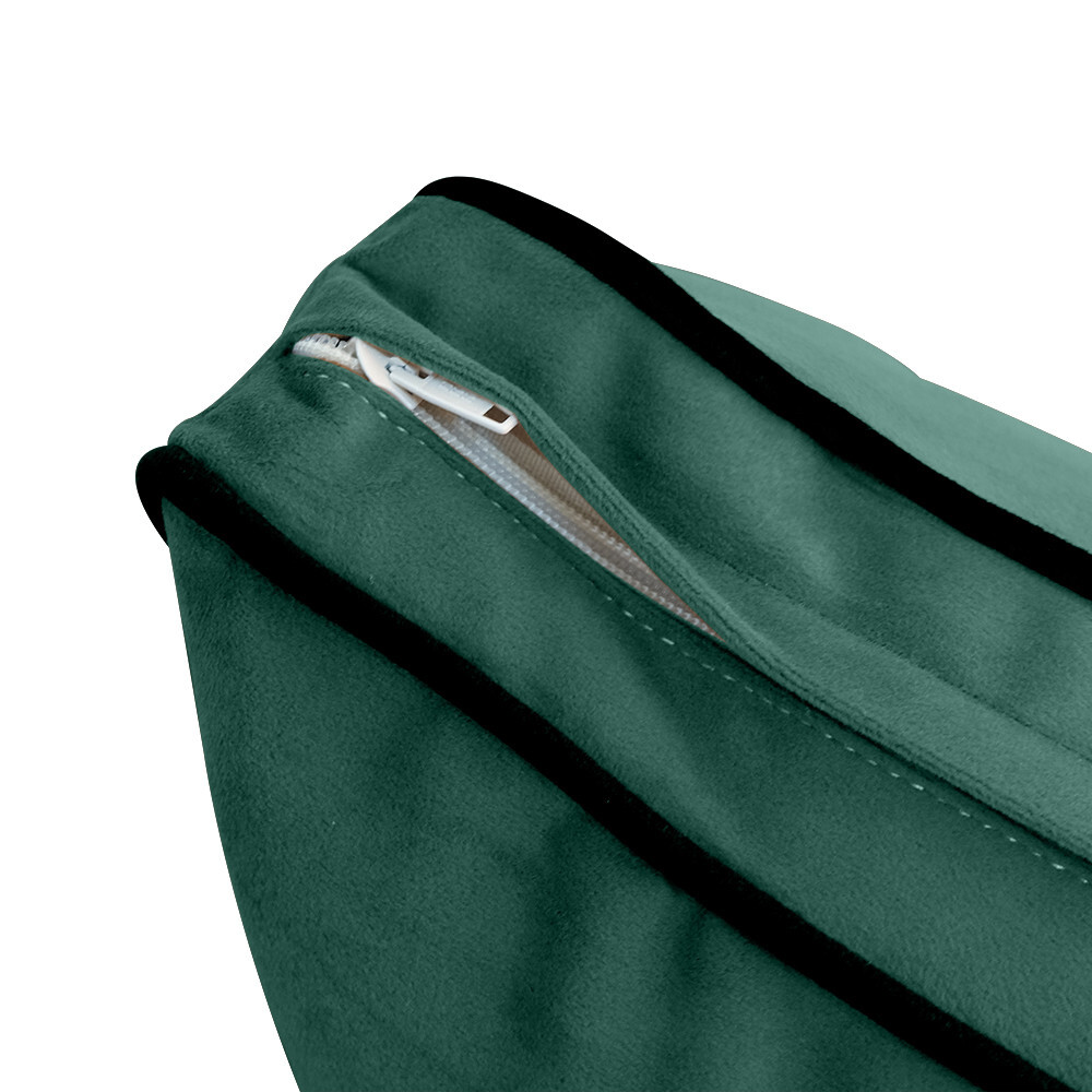 STYLE V1 Twin Velvet ContrastPipe Indoor Daybed Bolster Pillow |COVER ONLY|AD317