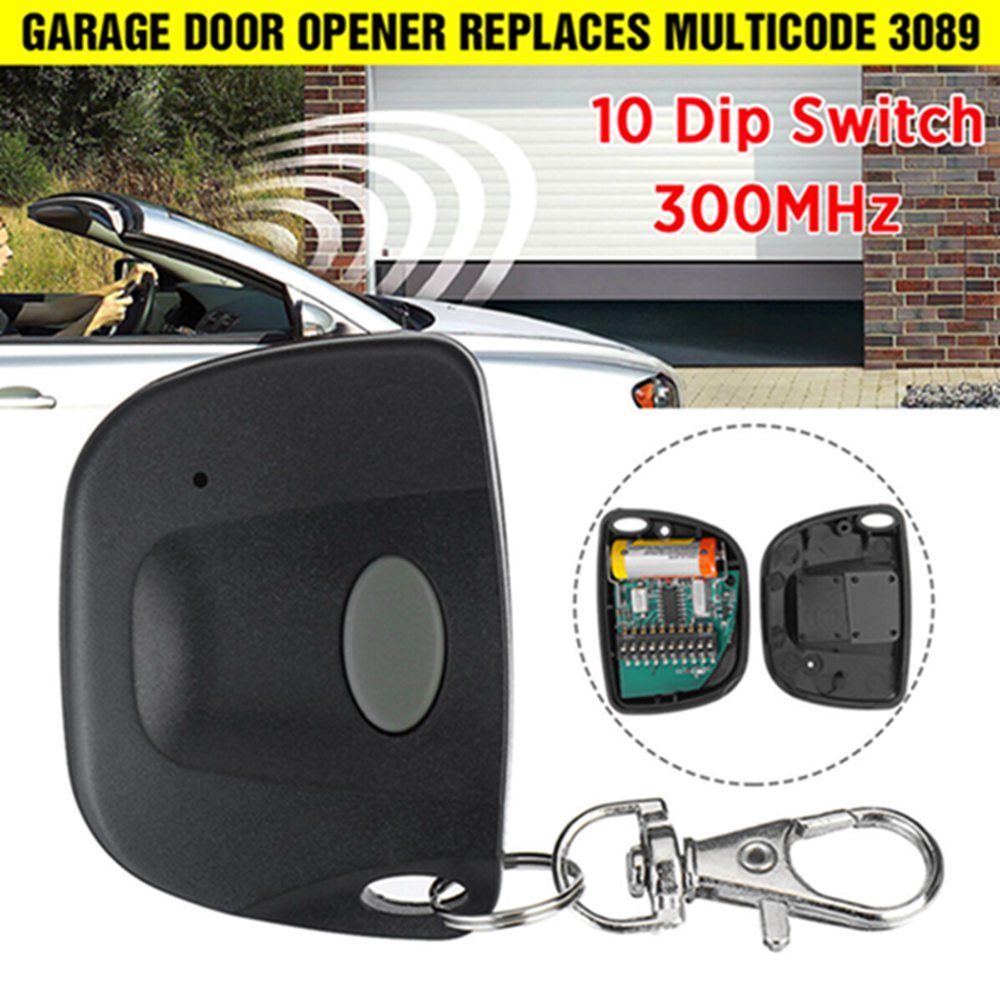 Gate Garage Door Opener 300MHz 10 DIP Code Remote Control Multi-Code 3089 308911