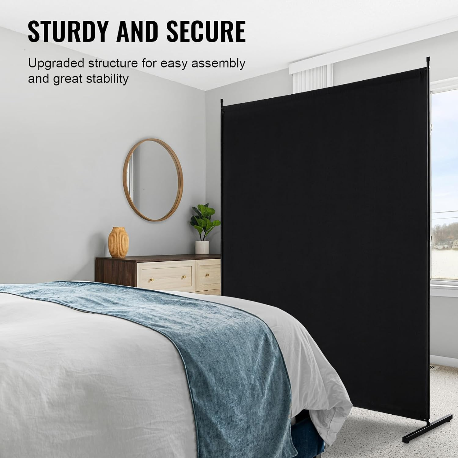 Room Divider, Single Panel Room Divider, 6FT Privacy Screen Indoor, Partition Di
