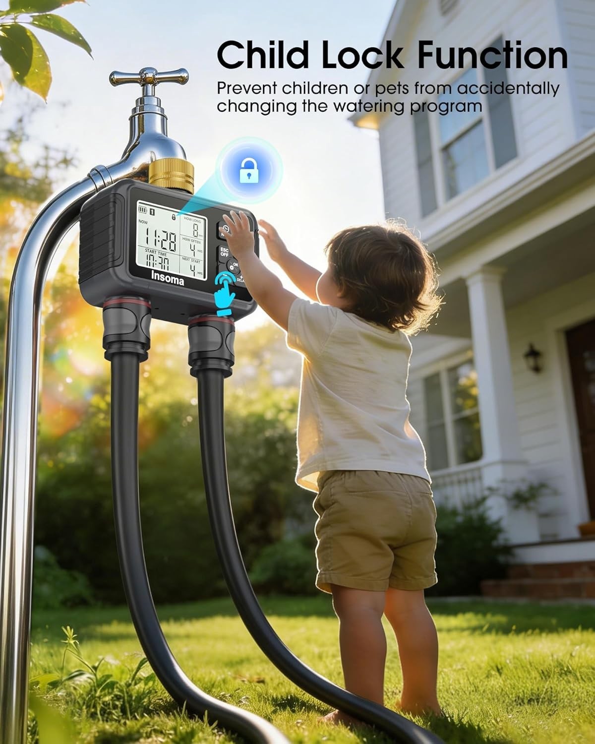Smart 2-Zone Waterproof Hose Timer with LCD for Efficient Garden Irrigation