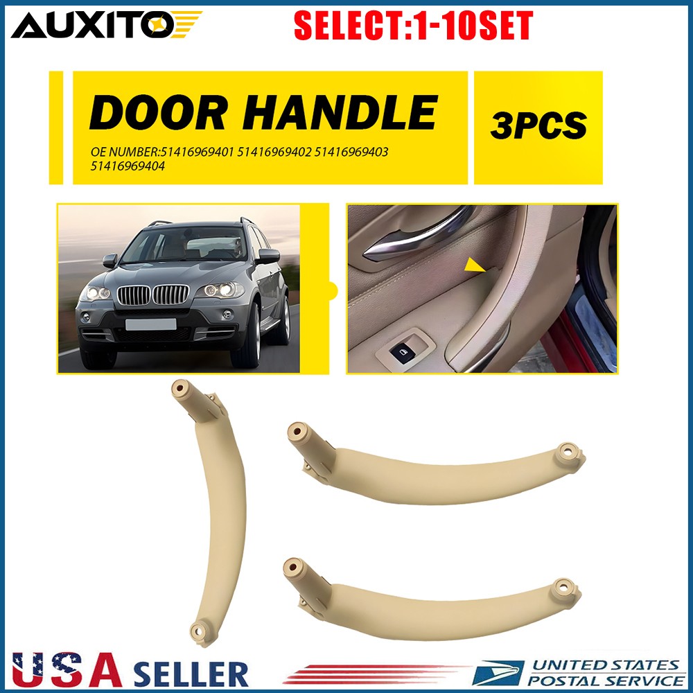 Interior Door Handle Panel Pull Cover Beige For BMW X5 X6 E70 E71 2008-14 3-30X