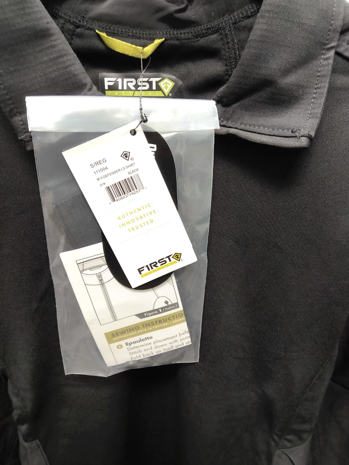 NWT First Tactical Men's Defender LS Shirt Small/Reg Black