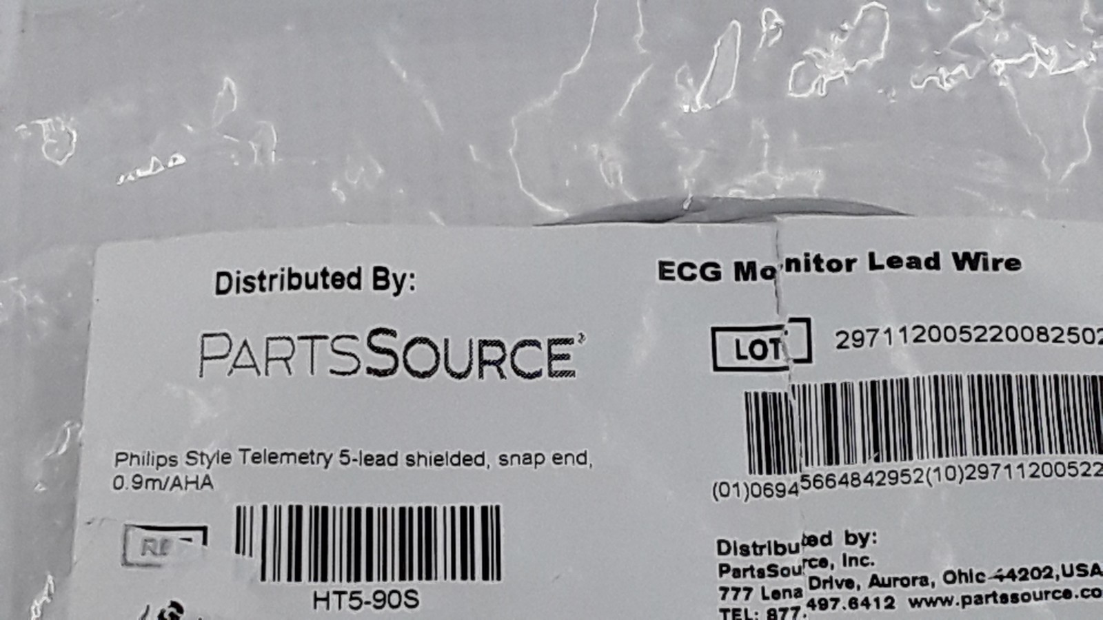 ParsSource Philips Style Telemetry 5-Lead Shielded Snap End 0.9m AHA REF HT5-90S