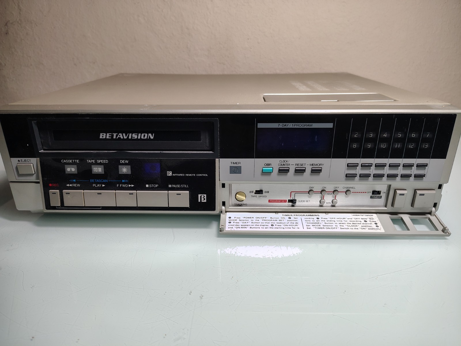 Vintage Sears Betavision 564-53170450 Betamax Player Works With Remote