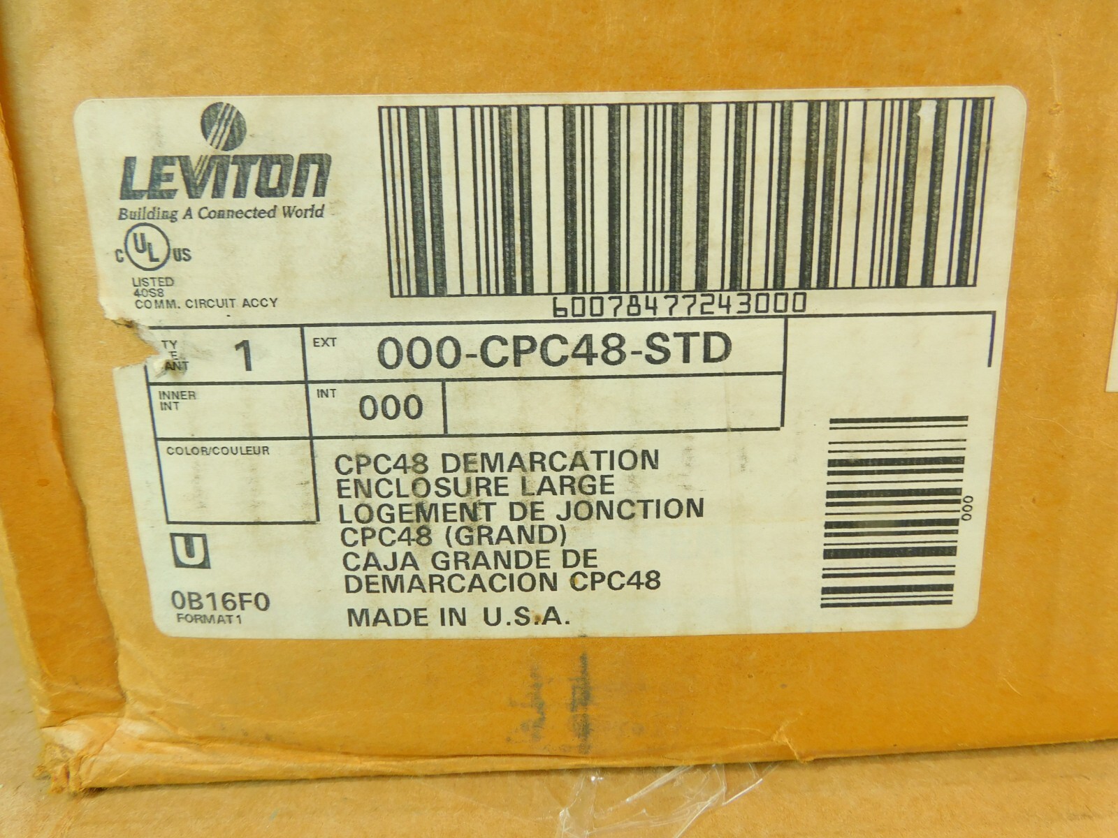 Splice Enclosure LightSpace CPC Series Accepts LGX Adapter Plates CPC48-STD