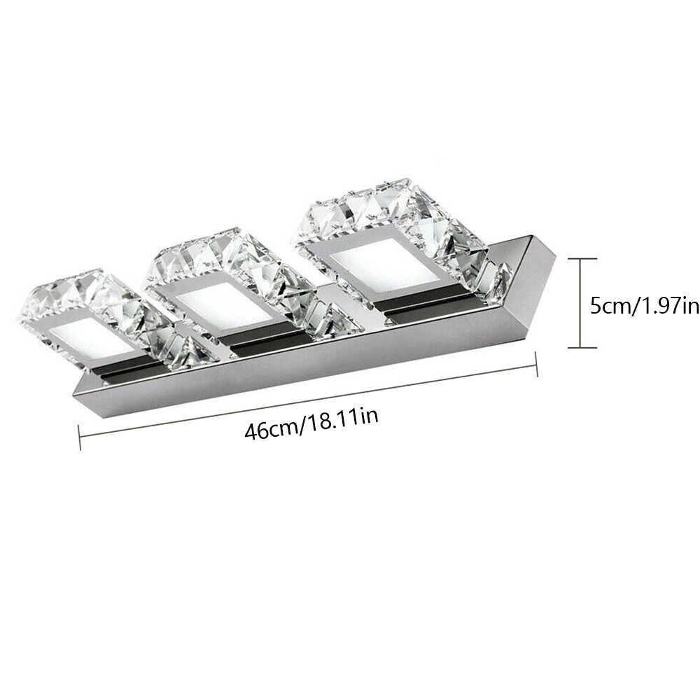 Bathroom Vanity Wall Light Over Mirror Light LED Crystal Wall Sconce Lighting