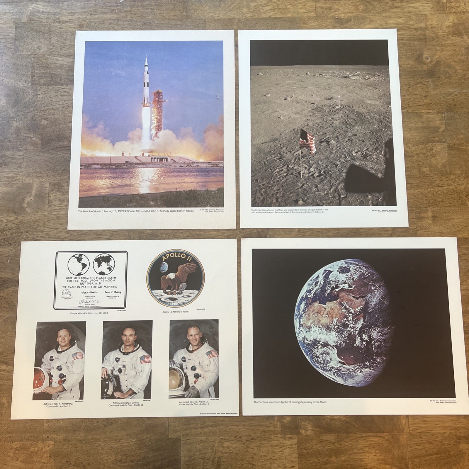 VINTAGE NASA Picture Set No. 2 - LOT OF 12 (11X14) - ALL MINT TO NEAR MINT