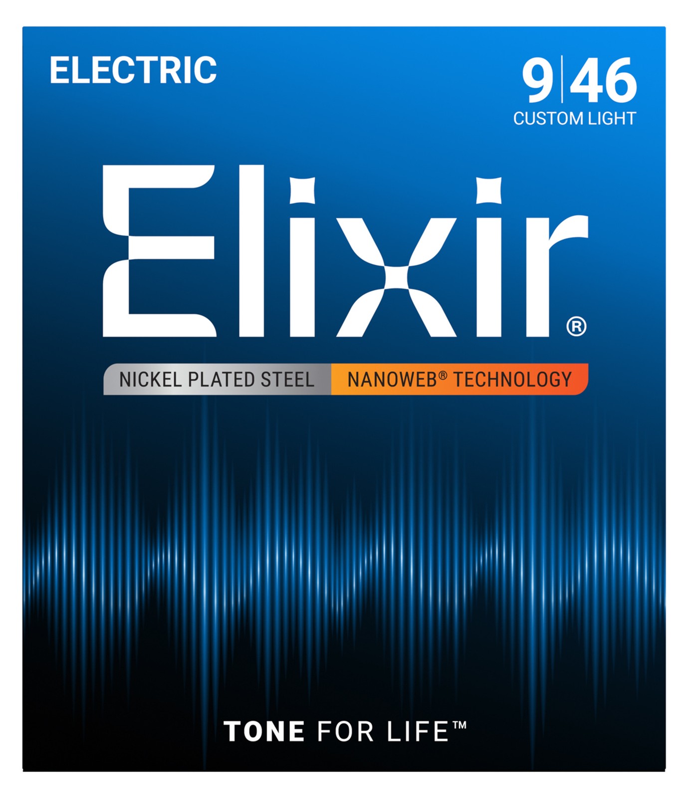 Elixir 12027 Nanoweb Custom Light Electric Guitar Strings (9-46)
