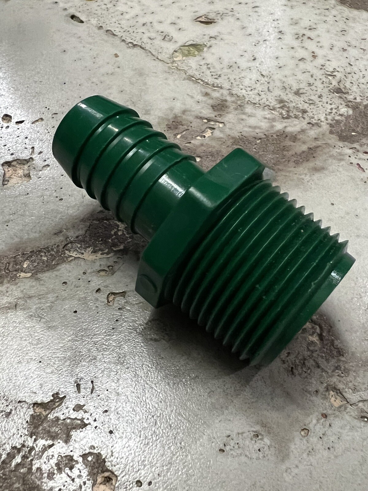 Green 1" MIPT MPT x 3/4" Insert Barbed Reducing Male Adapter Insert Poly Pipe