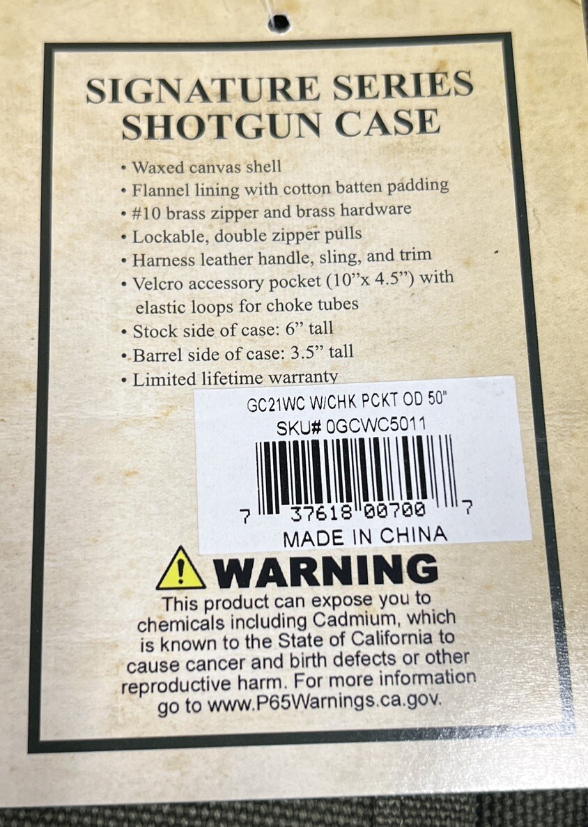 BOYT GC21WC Signature Series Shotgun Case, OD Green, 50-Inch