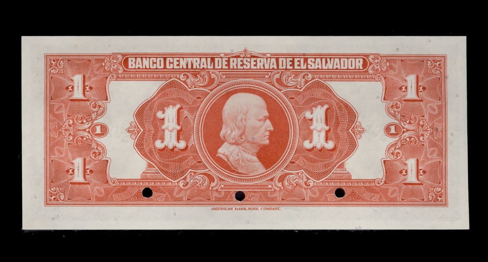 El Salvador P83vs3, Specimen Banknote.