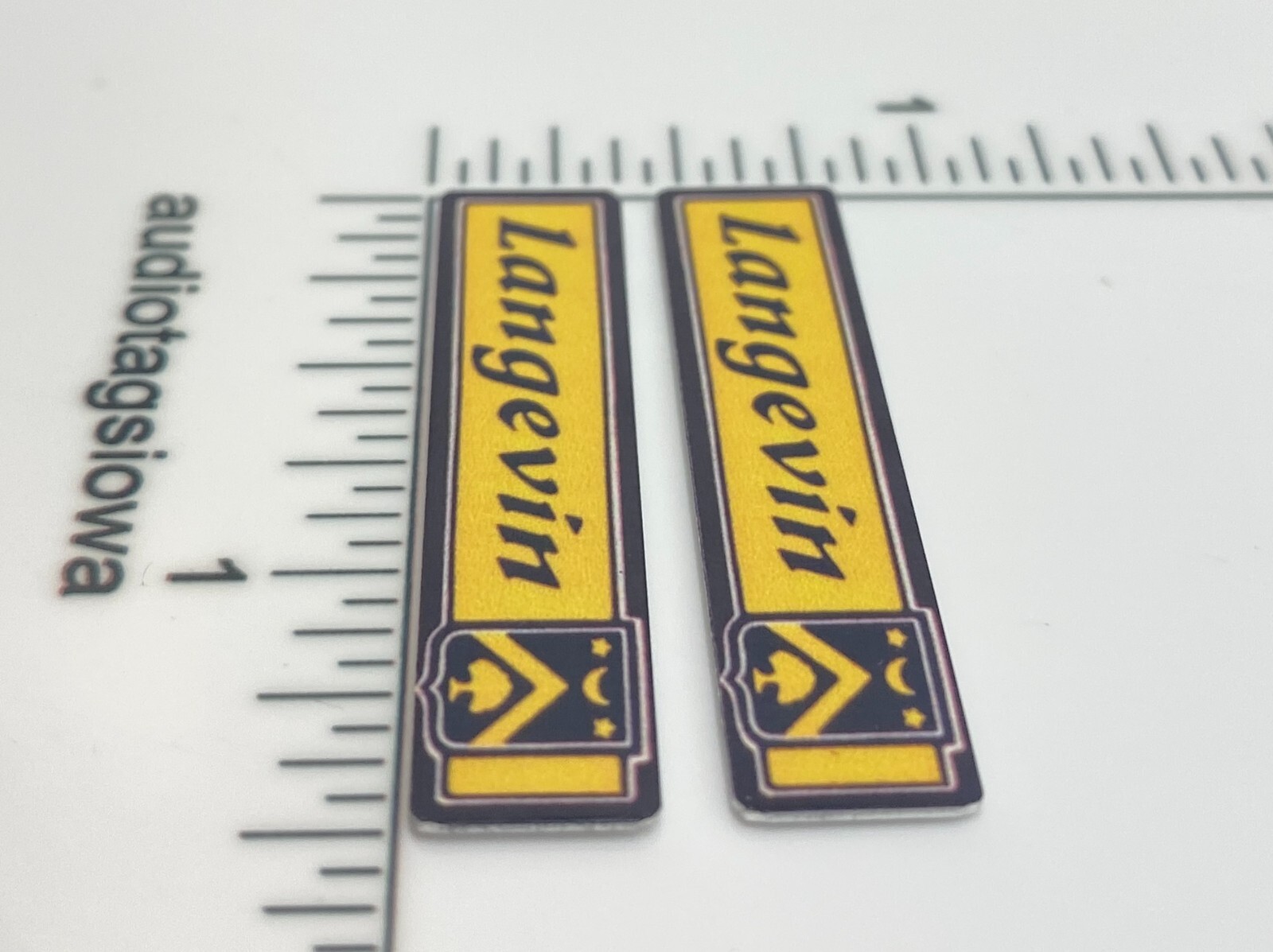 Langevin Custom Made Aluminum Amplifier Badge Pair