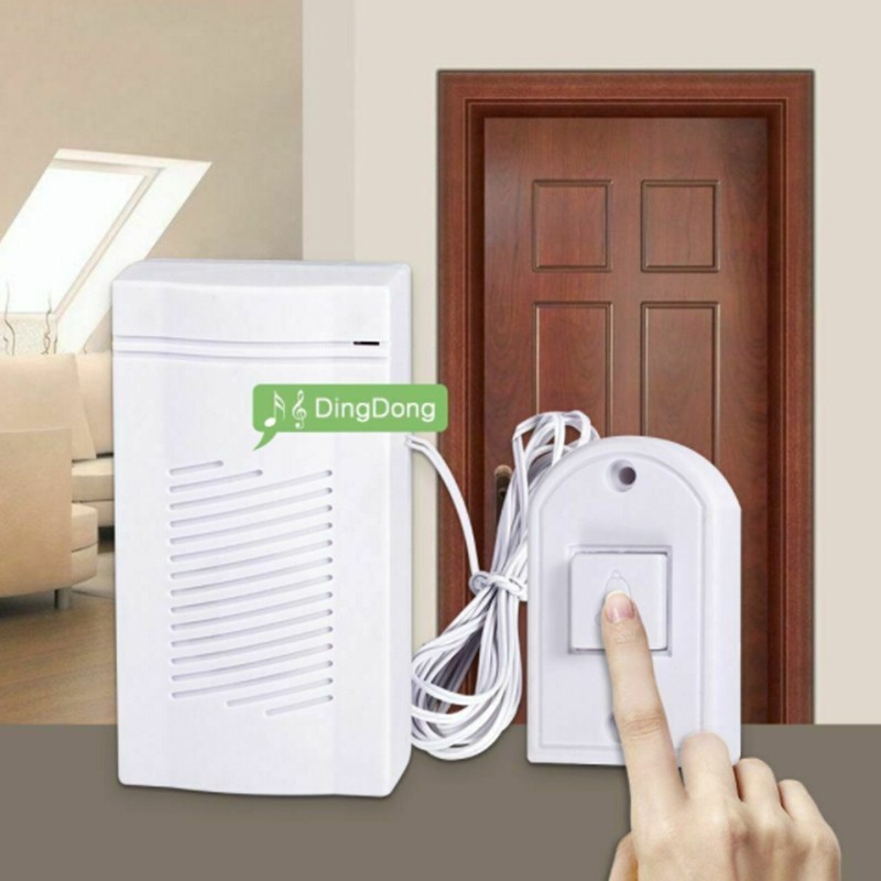 Wired Guest Welcome Door Bell Security Smart Wired Doorbell PUSH BUTTON Kits Set