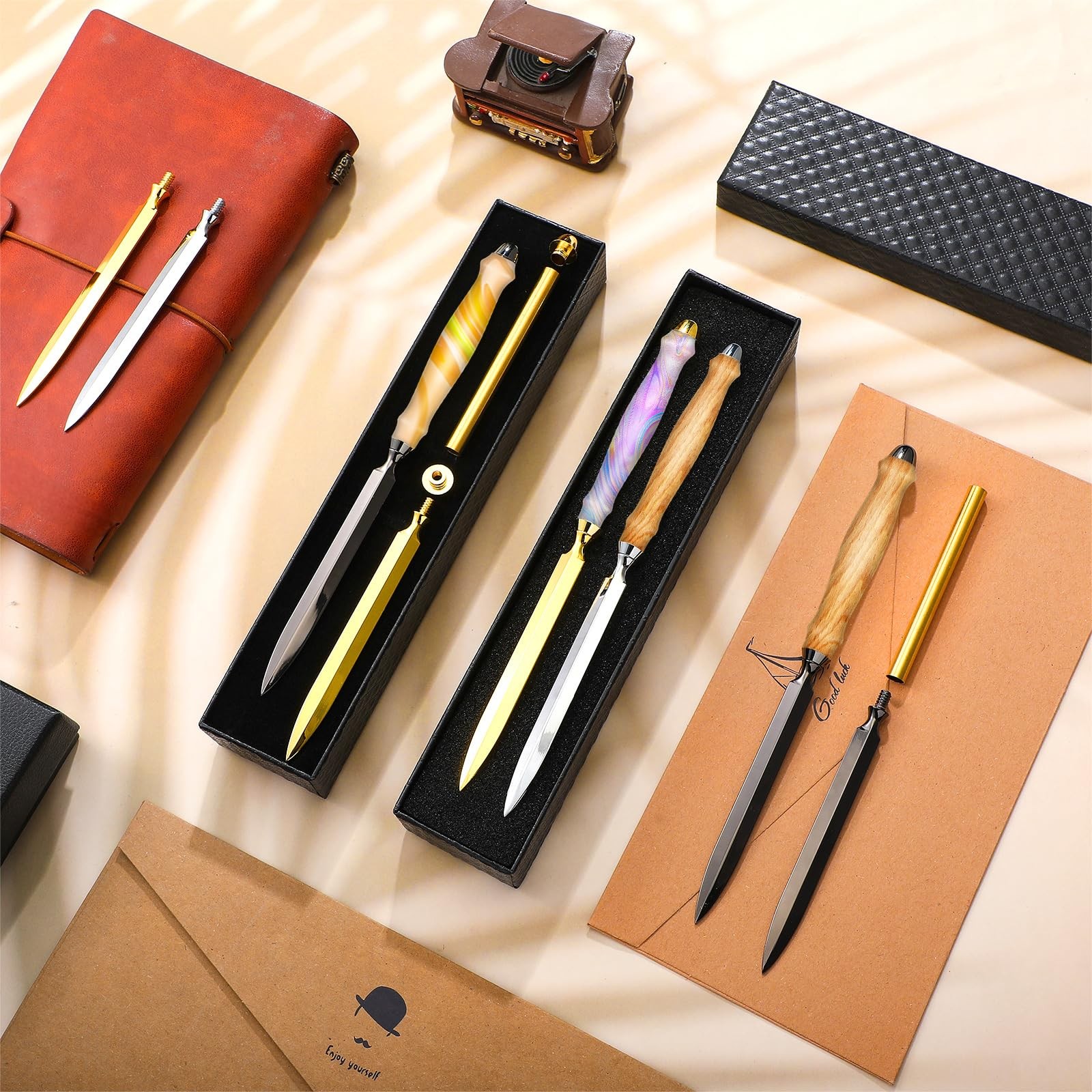 9 Set Letter Opener Woodturning Project Kit DIY Envelope Slitter Paper Mail Kits