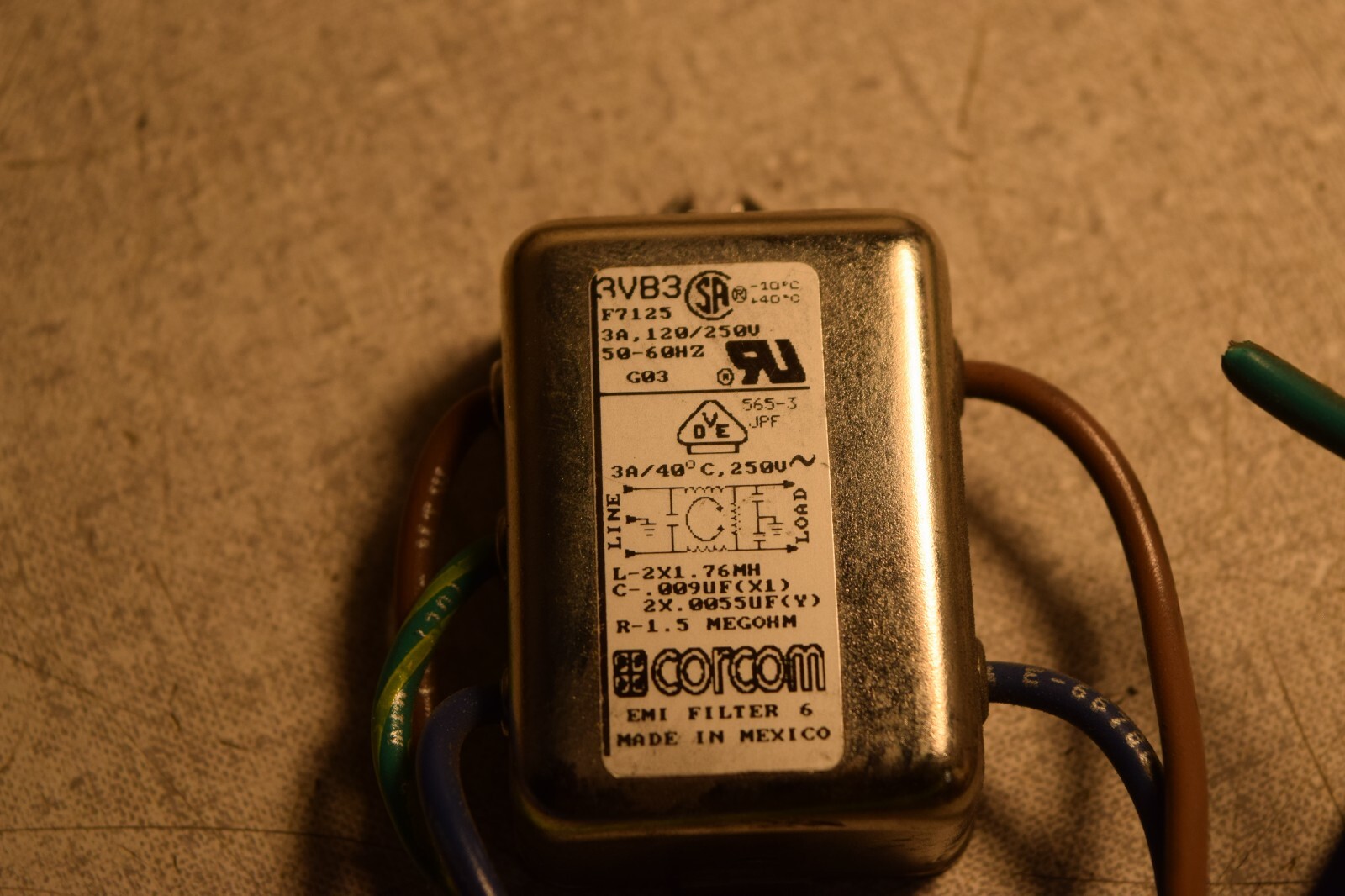 Corcom 3VB3 EMI Filter Lot of 3