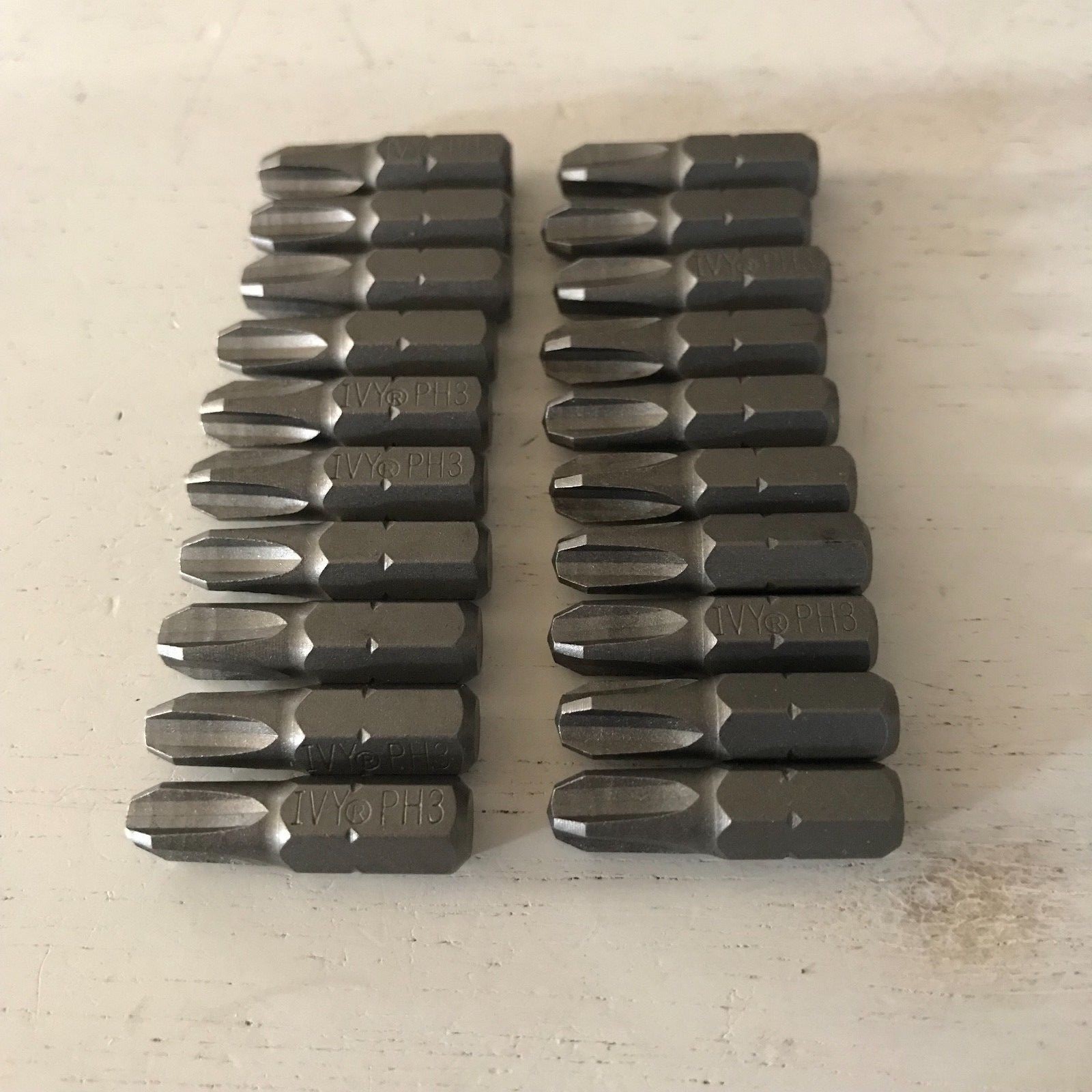 Lot of (20) IVY Classic Impact Plus #3 Phillips Power Bit 1" Length