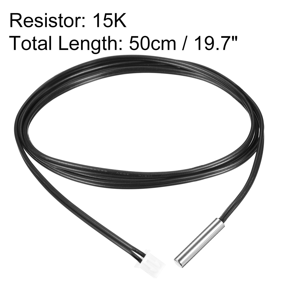 15K NTC Thermistor Probe 19.7 Inch Temperature Temp Sensor for Air Conditioner