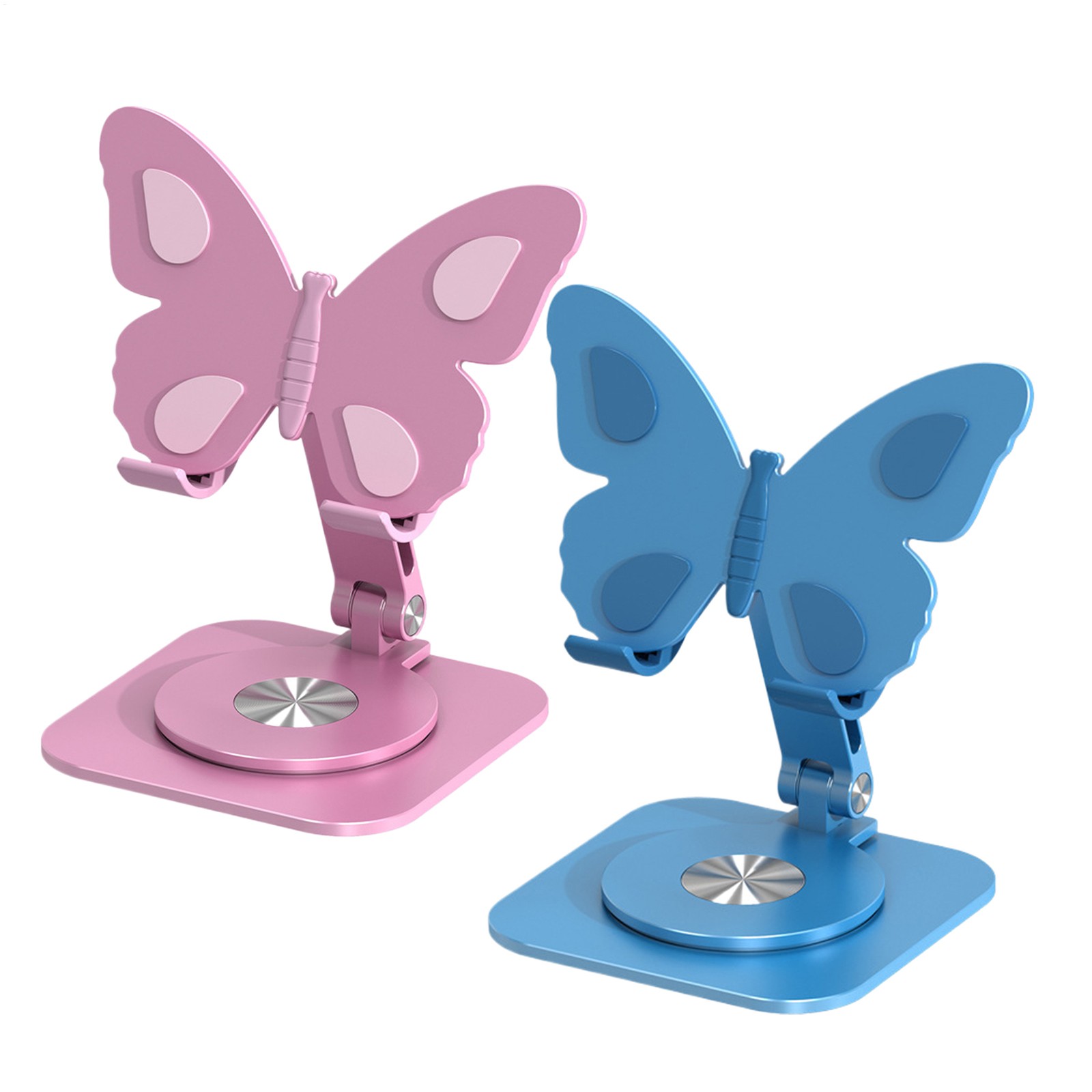 Butterfly Adjustable Phone Stand, 360 Rotating Aluminum Alloy Foldable Holder
