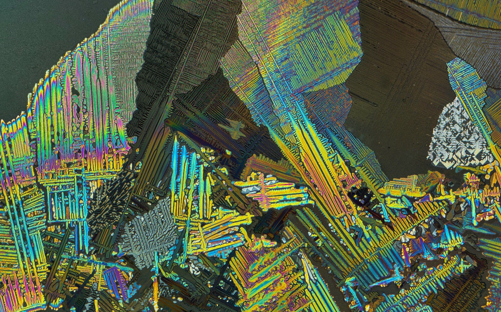 Microscope slide for polarized light  POTASSIUM THIOCYANATE