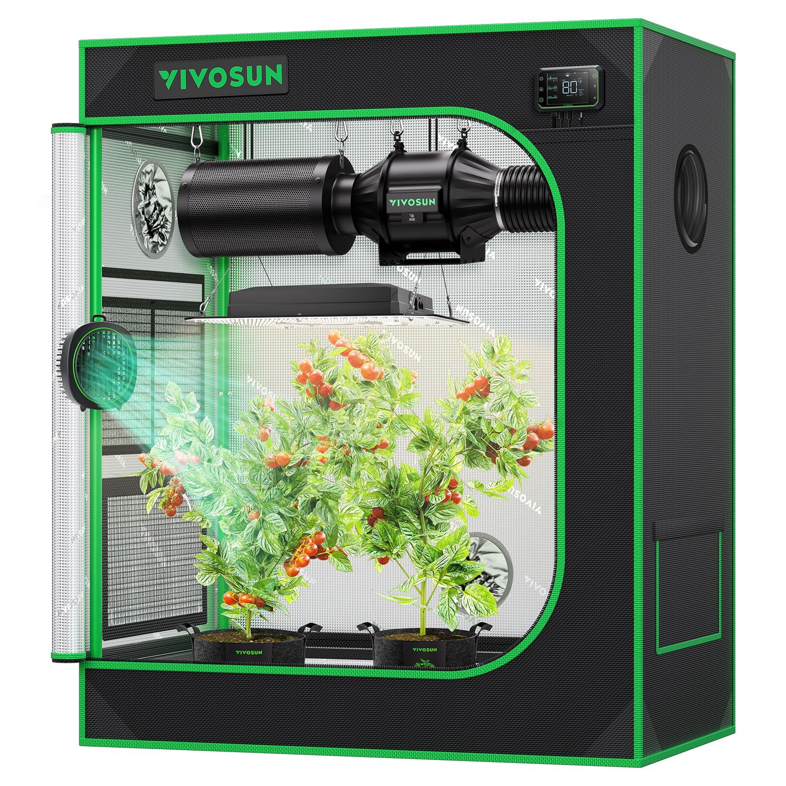 VIVOSUN 30"x18"x36" Indoor Hydroponic Grow Tent 100% Reflective Mylar Room