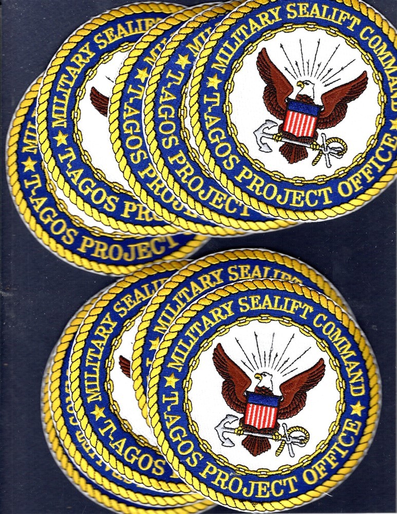 Dealer Lot MSC MILITARY SEALIFT COMMAND T-AGOS PROJECT NAVY Ship Patch Set of 10