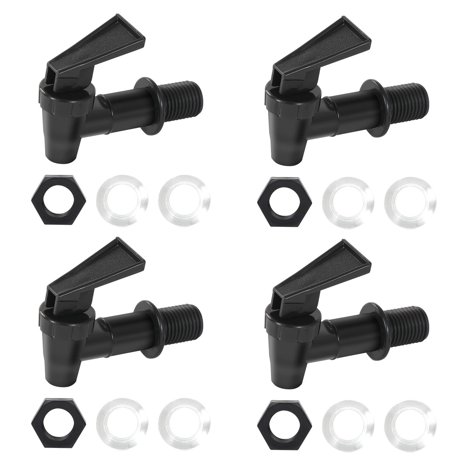 4 Pack Cooler Faucet Spigot Water Dispenser Tap Plastic Jug Replacement Spout