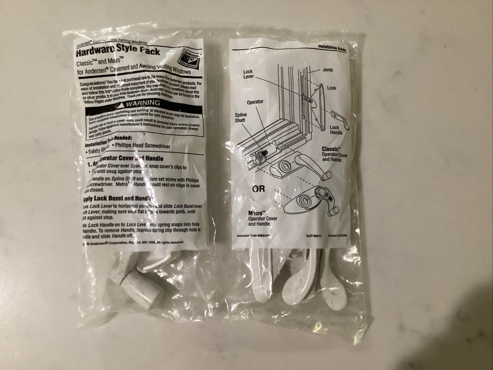 Andersen Classic Style Hardware Pack 1521026 White Window Operator New