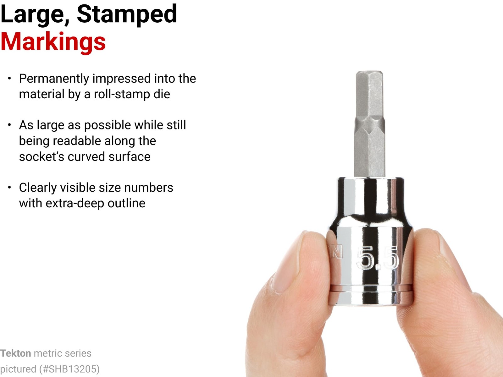 TEKTON 3/8 Inch Drive x 10 mm Hex Bit Socket SHB13210