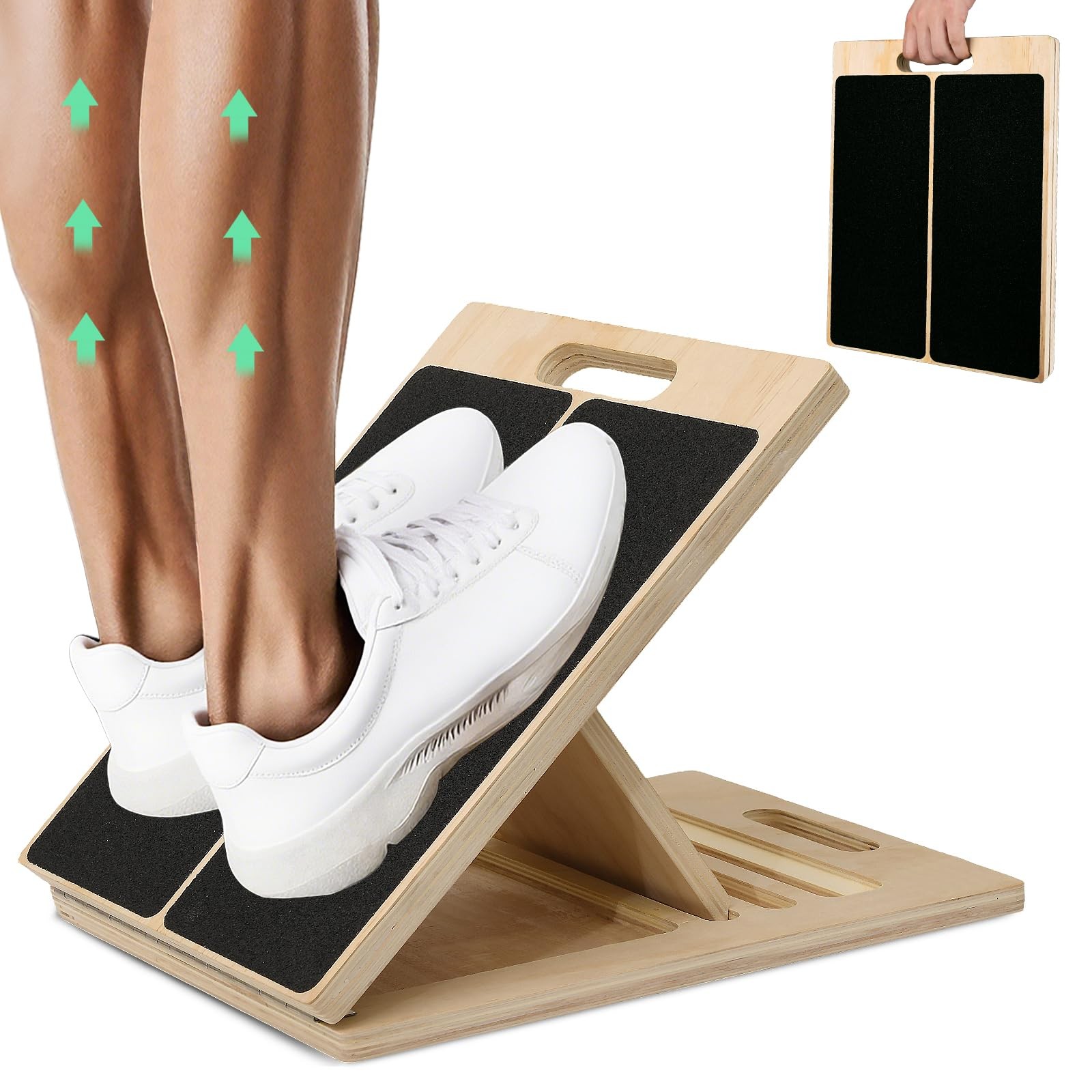 Portable Slant Board for Calf Stretching, 350 Lbs Weight Capacity, Adjustable...