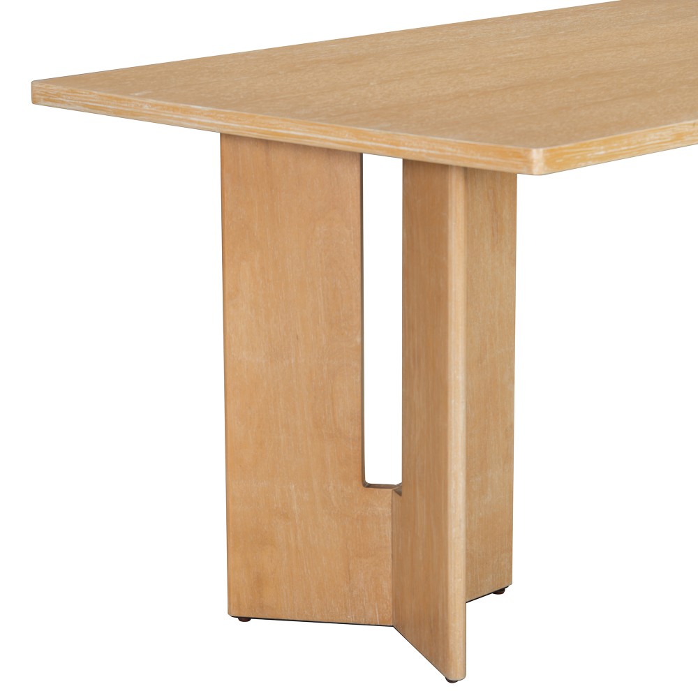 60in Farmhouse Dining Table w/ Cutout Legs, Rustic Solid Wood, Free Shipping