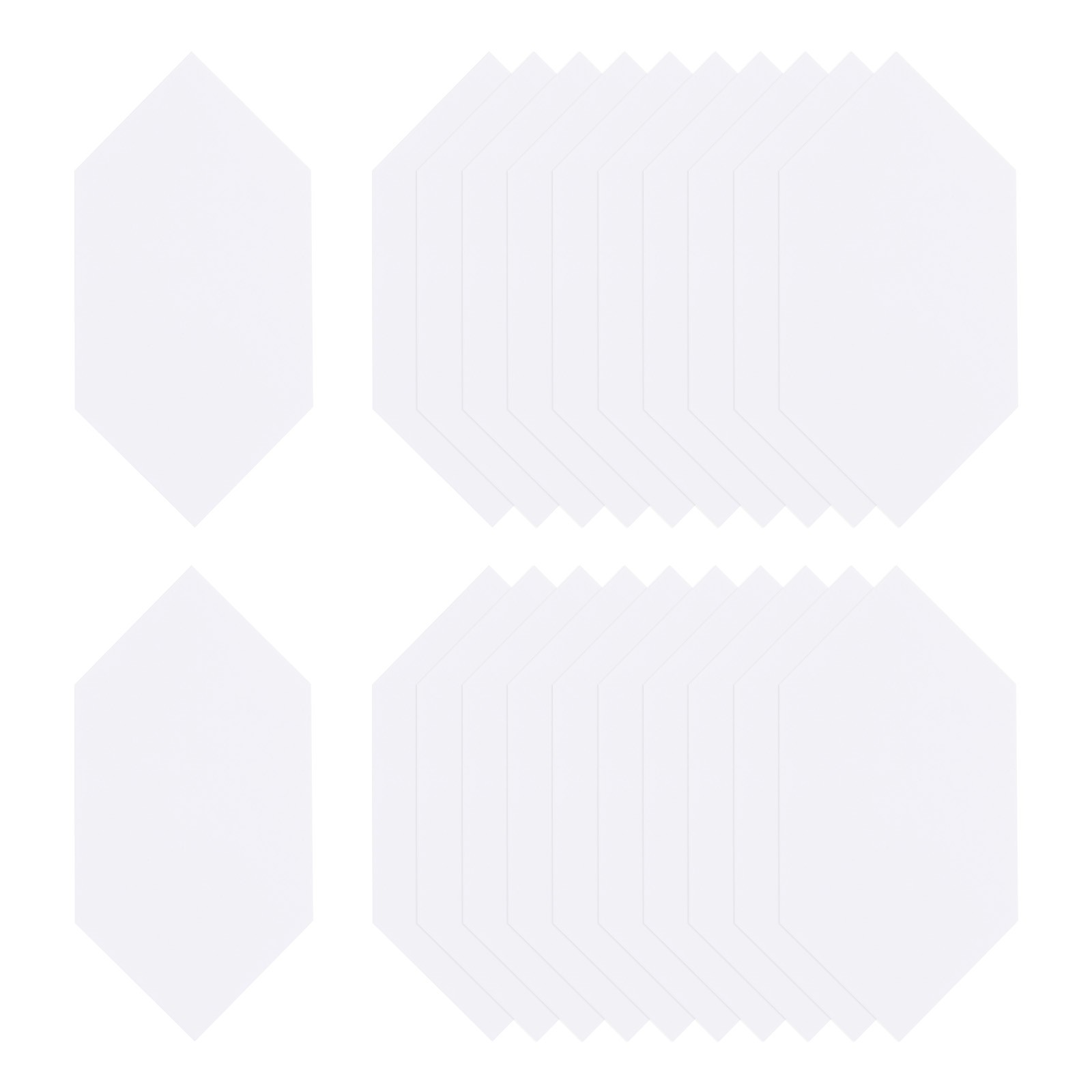 100 Count English Paper Piecing Small Extended Hexagon Shapes for Sewing